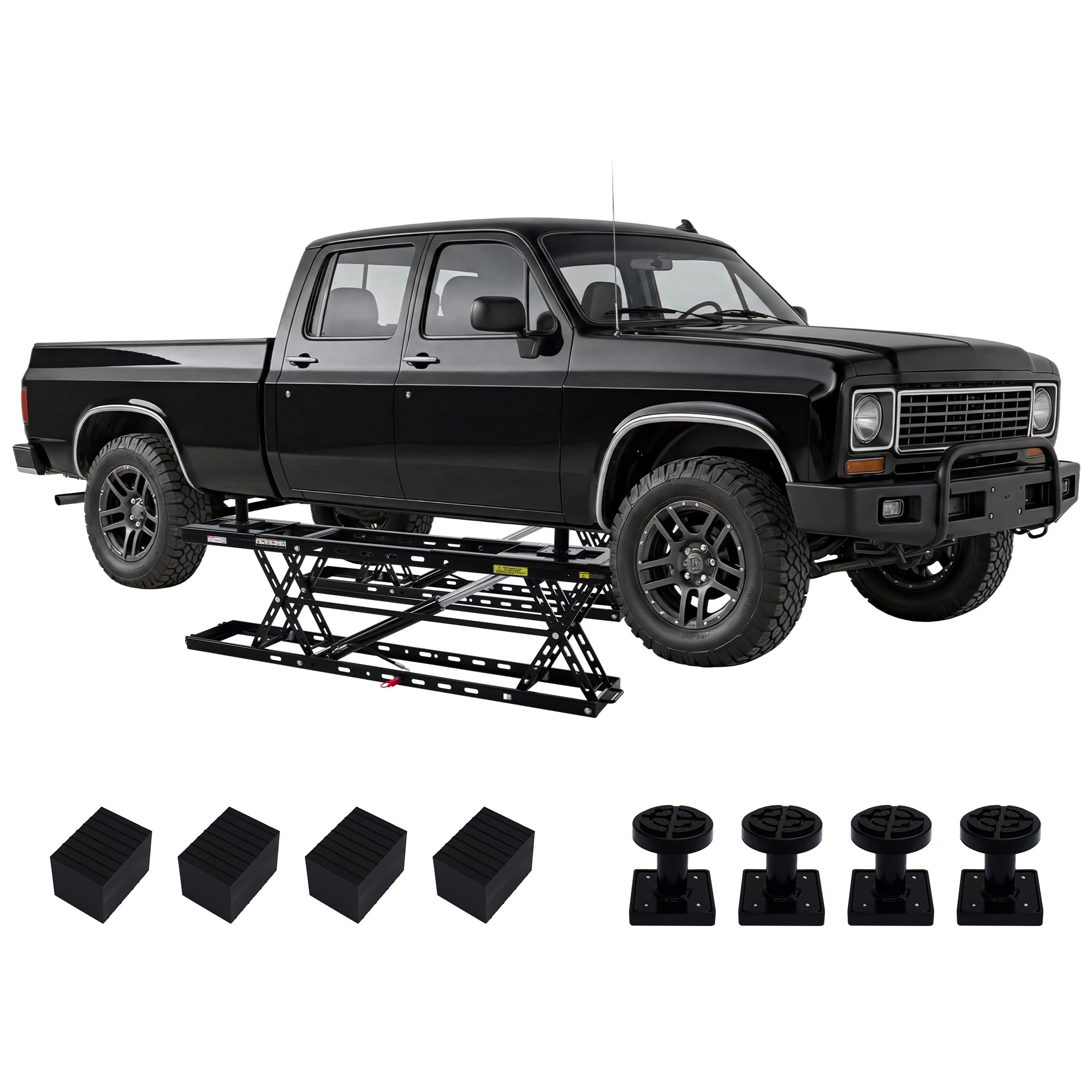 Albott 8000 LBS Portable Car Lift for Home Garage, Heavy-Duty Q355B Steel Vehicle Lift, Adjustable Height up to 27.4, 25-30s Fas