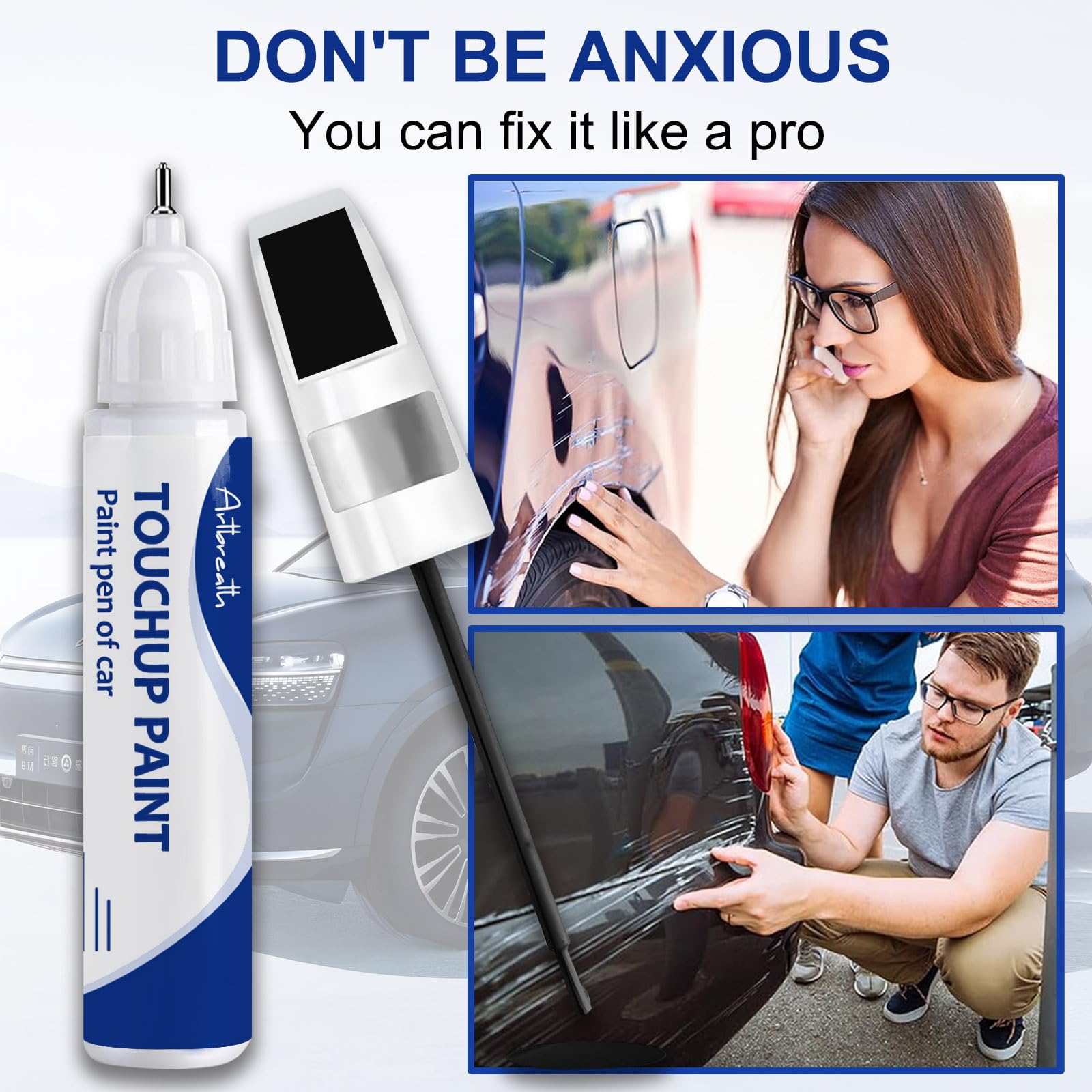 Polymetal Gray Metallic(47C) Touch Up Paint for Mazda-Exact Match-Chips and Nicks Car Paint Scratch Repair Kit Automotive Paint