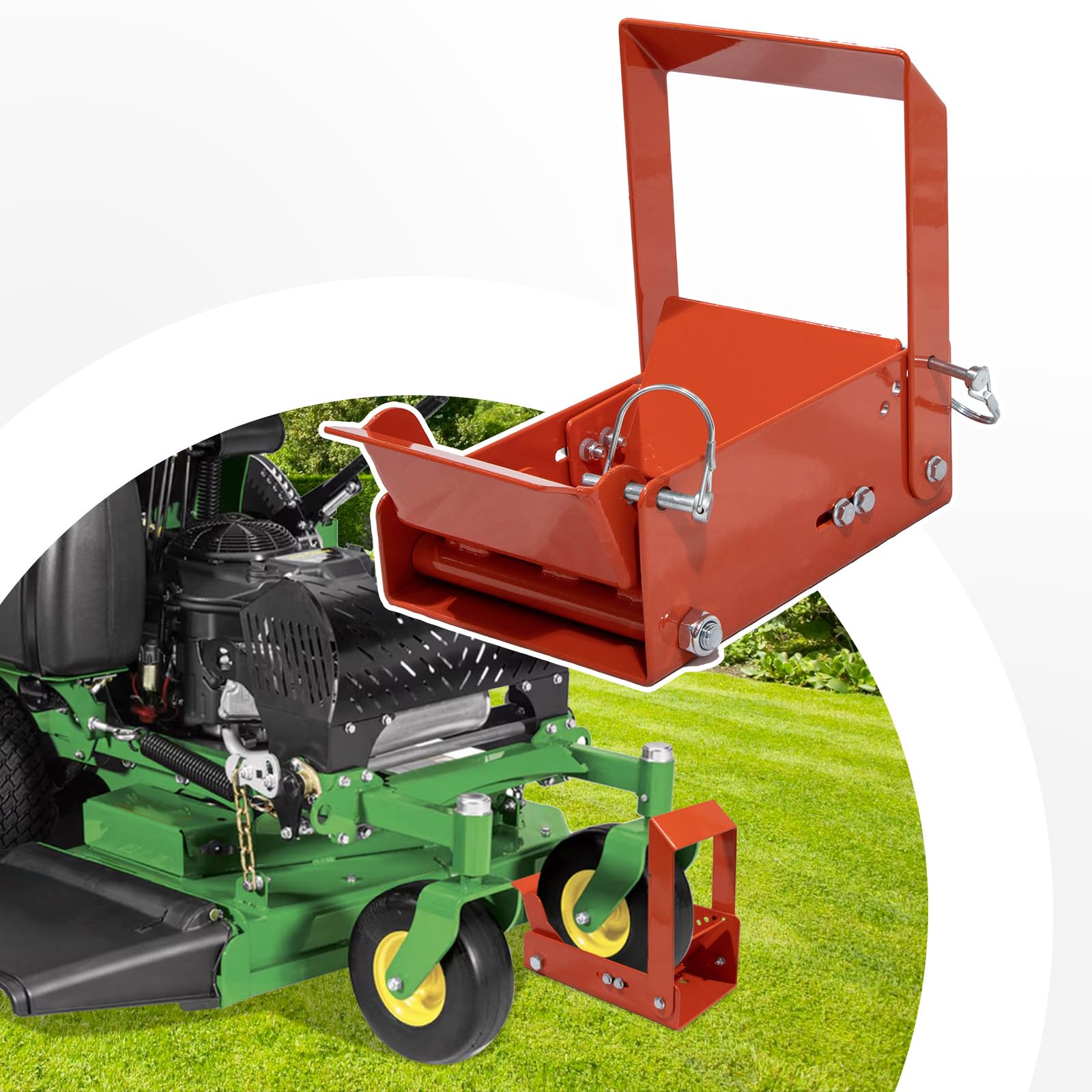 ELITEWILL Lawn Mower Wheel Power Locker Caster Tire Lock Down to Landscape Trailer- for Tires with 7-10 Diameter and 6.5 Width o