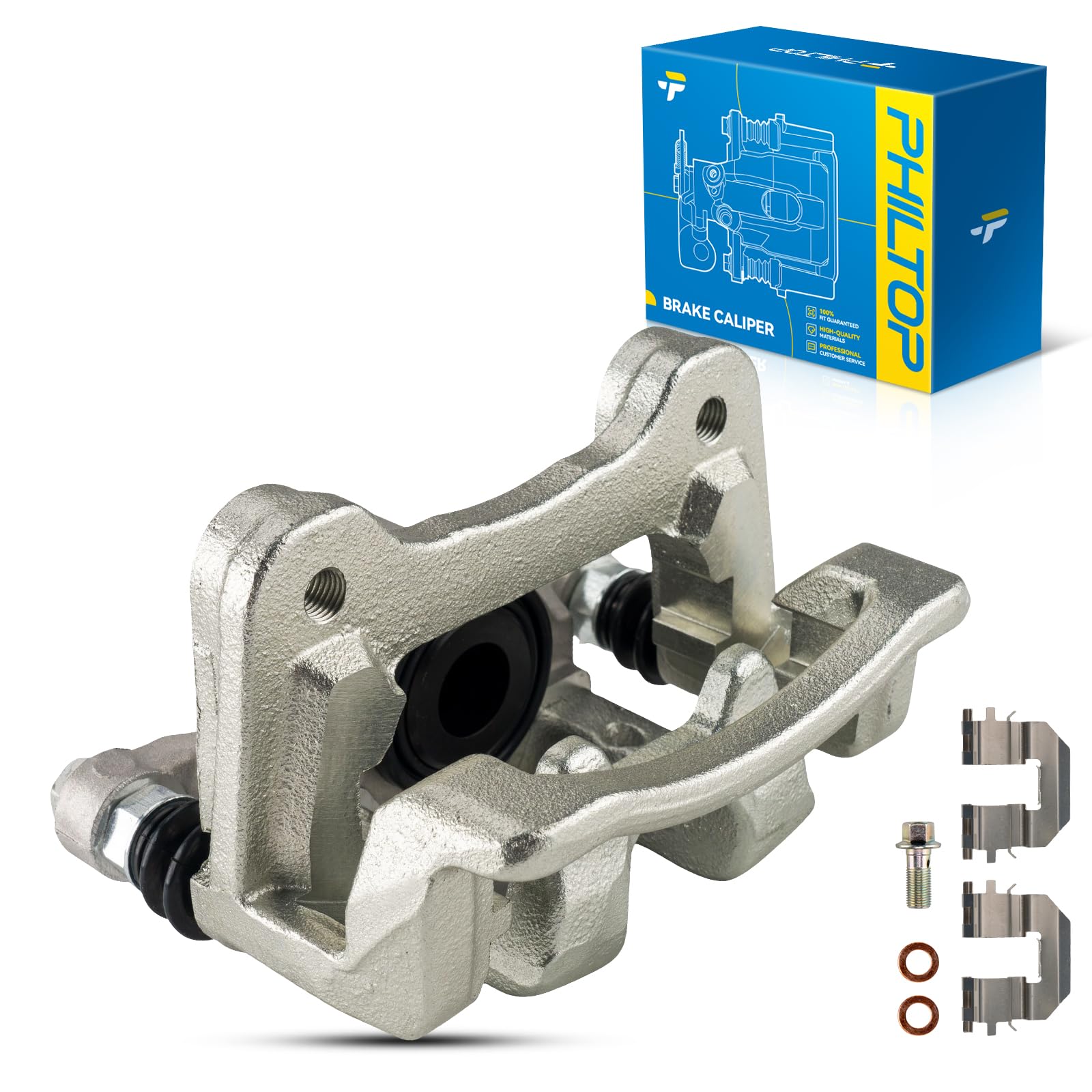 Philtop 19B6457 Rear Left Disc Brake Caliper Assembly Fit For Optima 2011-2015, Sonata 2011-2015, Rear Left Driver Side