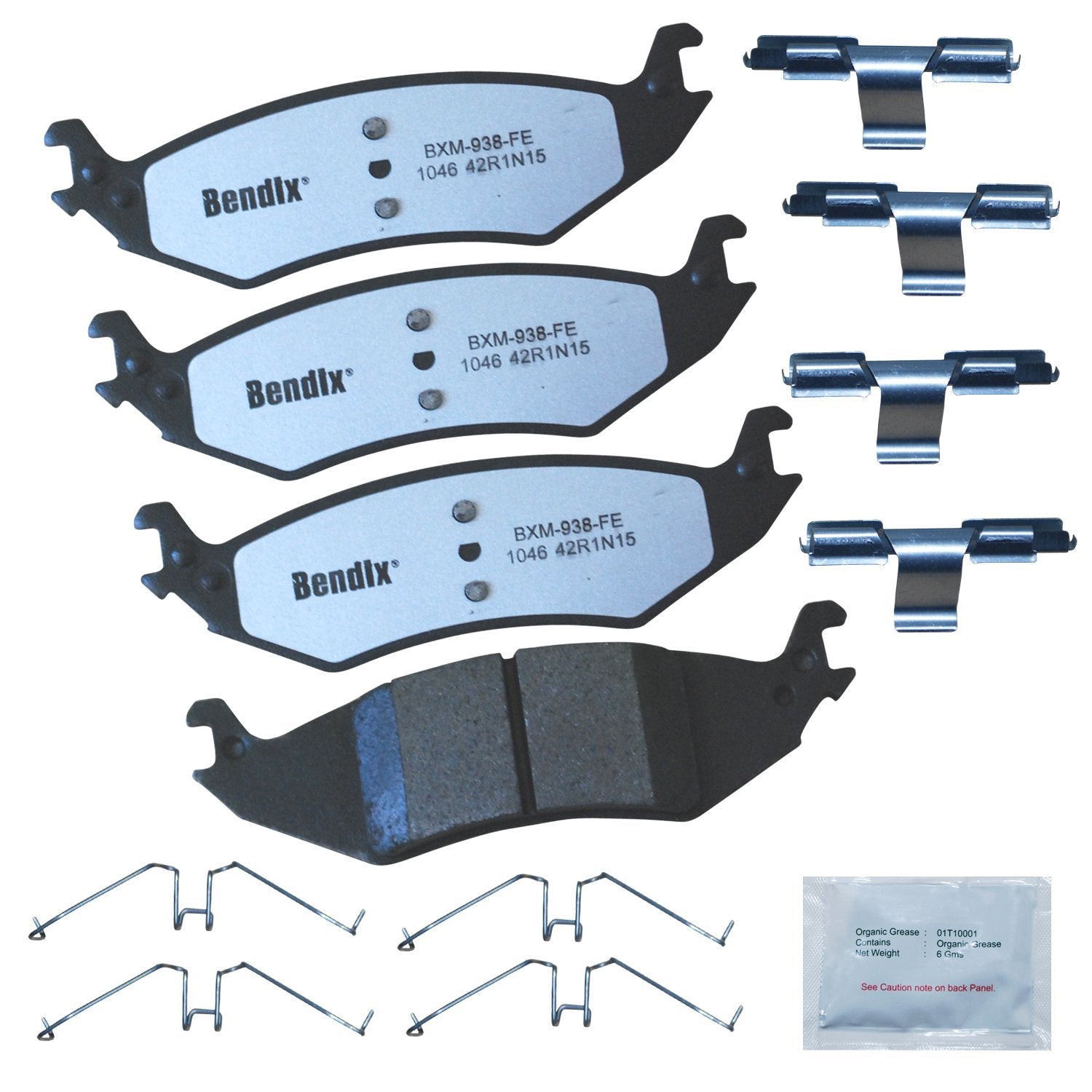 Bendix Fleet Metlok Mkd1046Fm Semi-Metallic Rear Brake Pads For Ford E-150 2007-2004, E-150 Club Wagon 2005-2004, E-150 Econolin