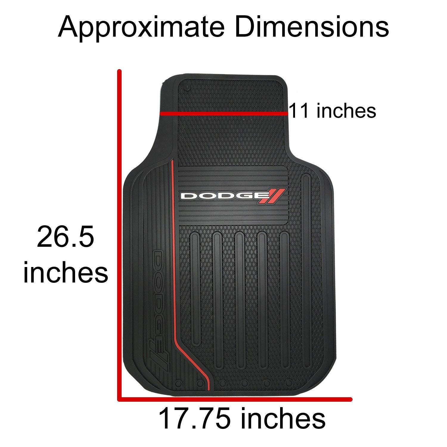 U.A.A. Inc. Elite Series Front & Rear Car Truck Suv Seat Rubber Floor Mat For Dodge Ram