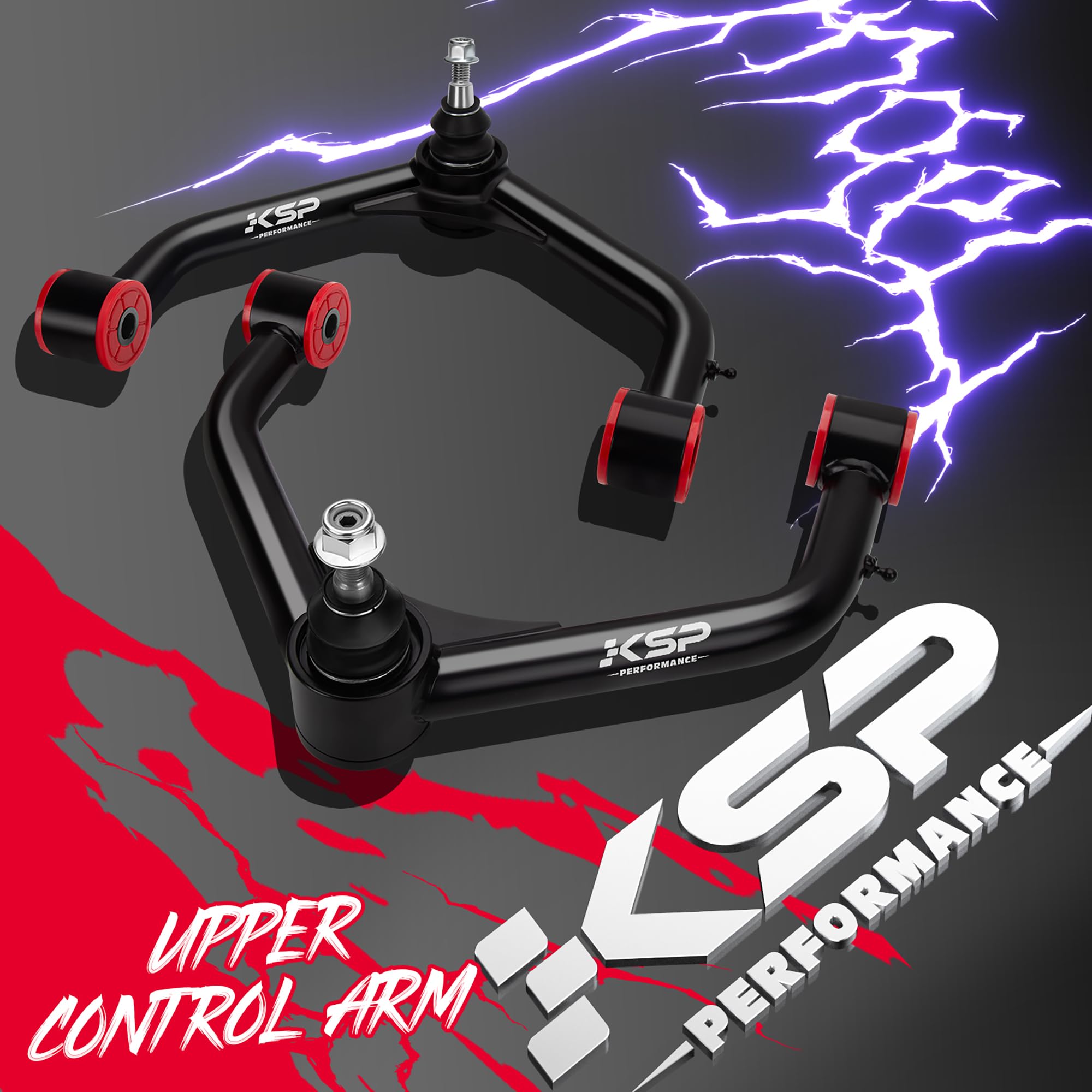 KSP OEM Adjustable Upper Control Arms for Ram 1500 (2009-2024) - 0-2" Lift, Black, Carbon Steel, Model 3C271016