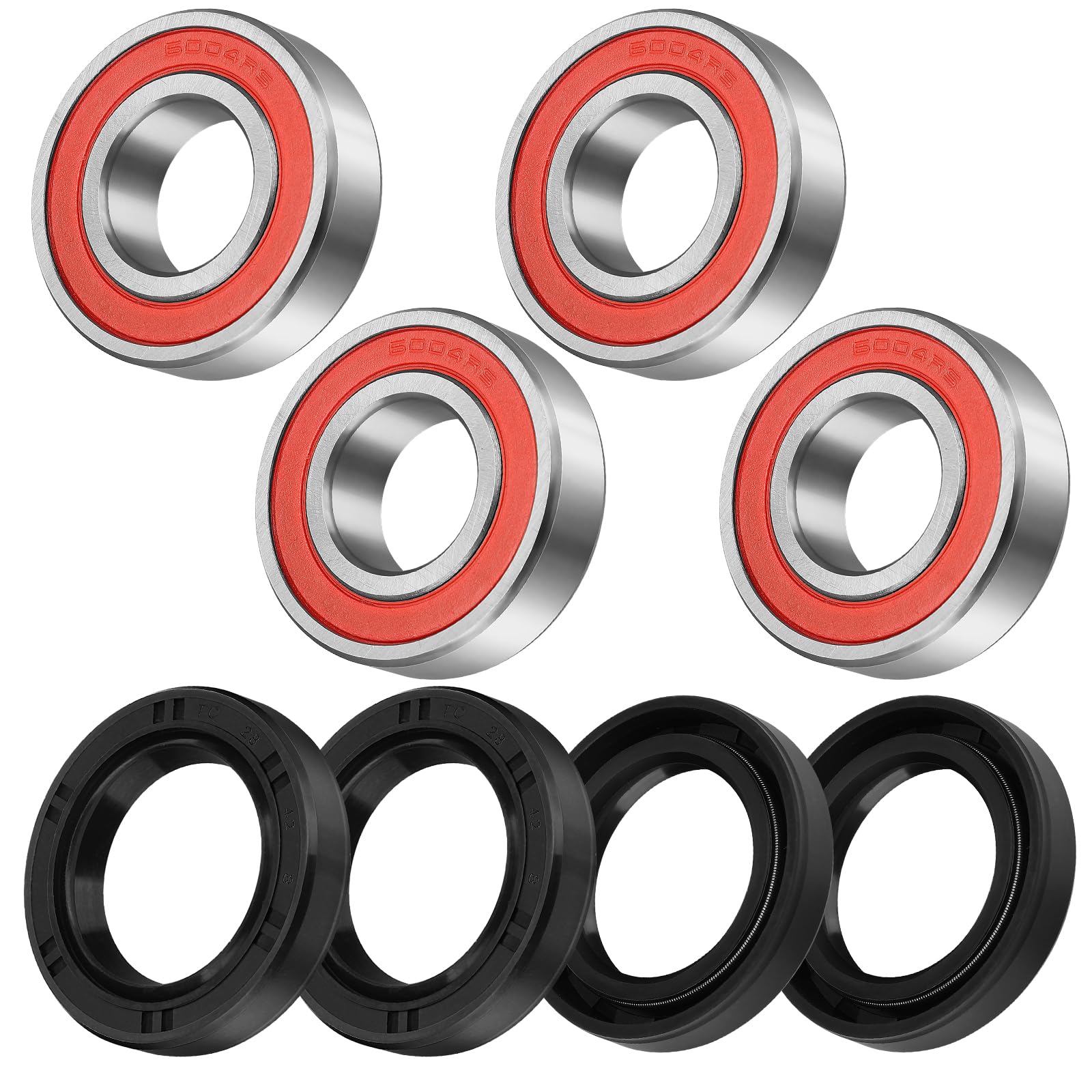 Front Wheel Hub Bearings Seals For Honda Recon 250 Trx250 1997-2022 Rancher 350 2X4 2000-2006 Trx200 1990-1997, Oem# 91053-Hc4-0