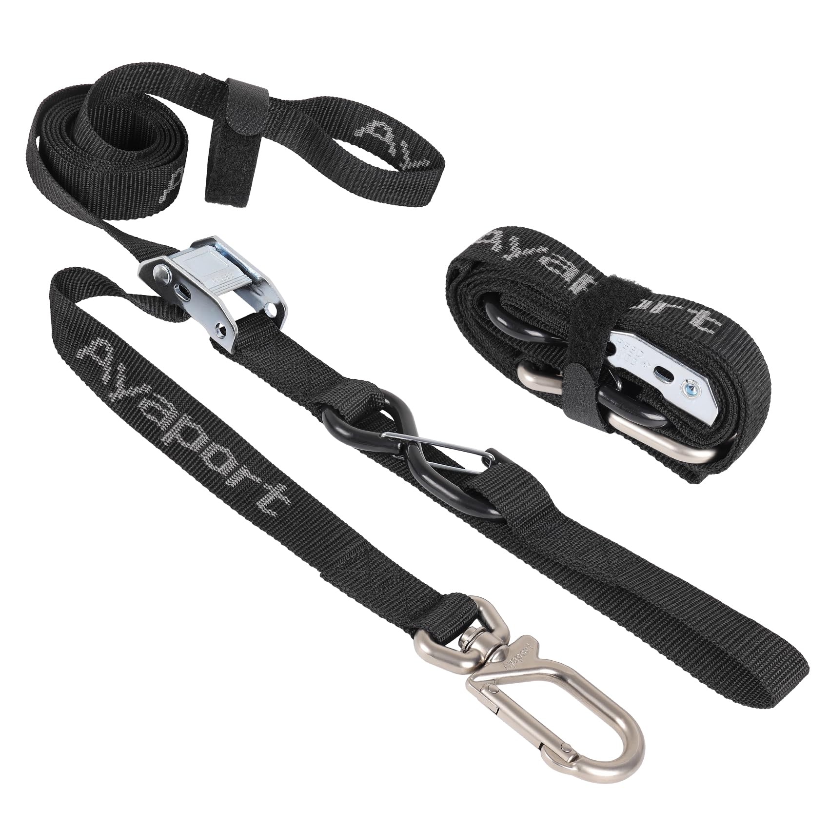 Ayaport Motorcycle Tie Down Straps 1.1    X 7 (With Swivel Carabiner Hooks) Cam Buckle Tie Downs, Handlebar Strap For Dirt Bike,
