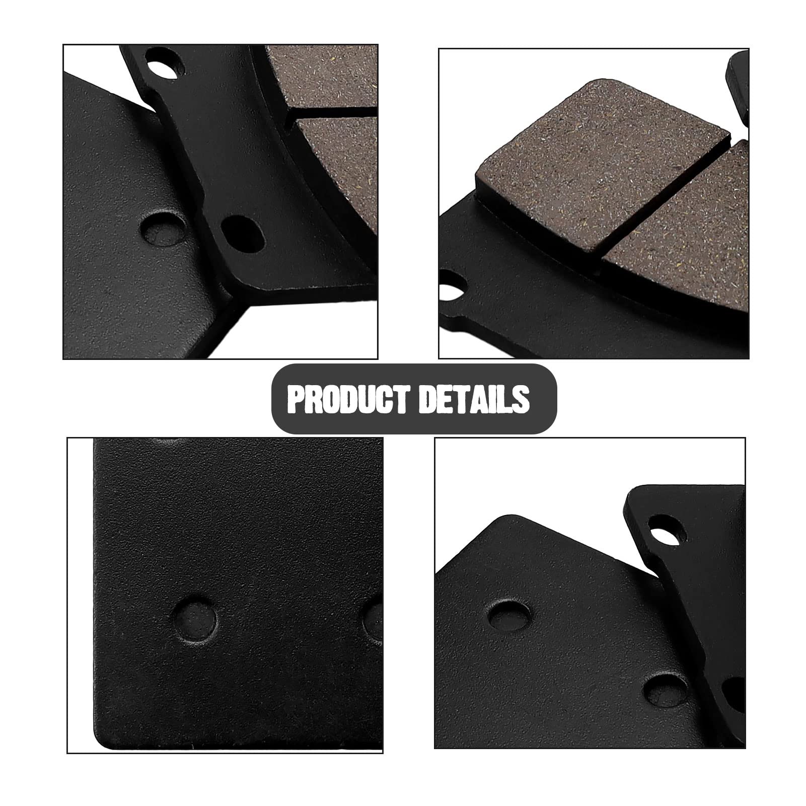 Sollon Front And Rear Brake Pads For Suzuki Intruder 1400 Vs1400 1987-2004 Cavalcade 1400 Gv1400 1986 Vl1500 Vl 1500 W/X/Y/K1 1998-2001 Gsx1100 Gsx 1100 1984-1986