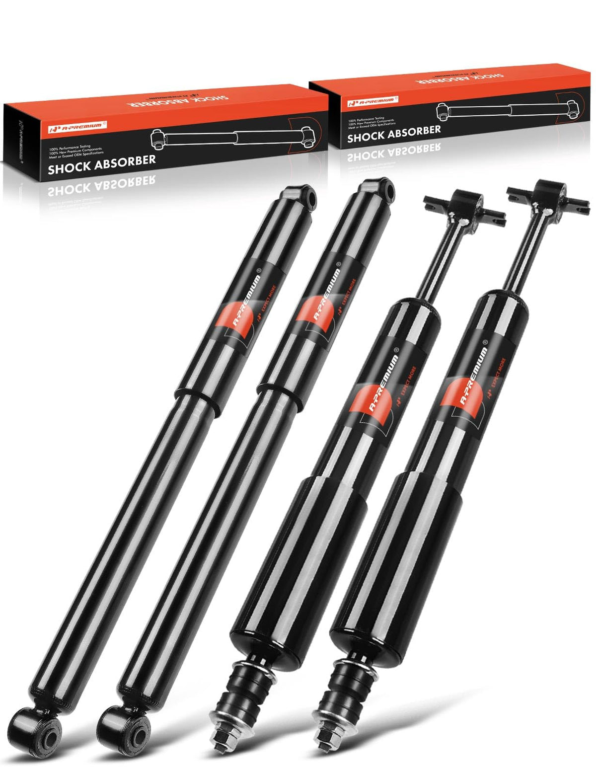 A-Premium Front and Rear Shock Absorbers Struts Compatible with Ford Ranger 1998-2011 & Mazda B3000 1998-2007, B4000 1998-2009 -
