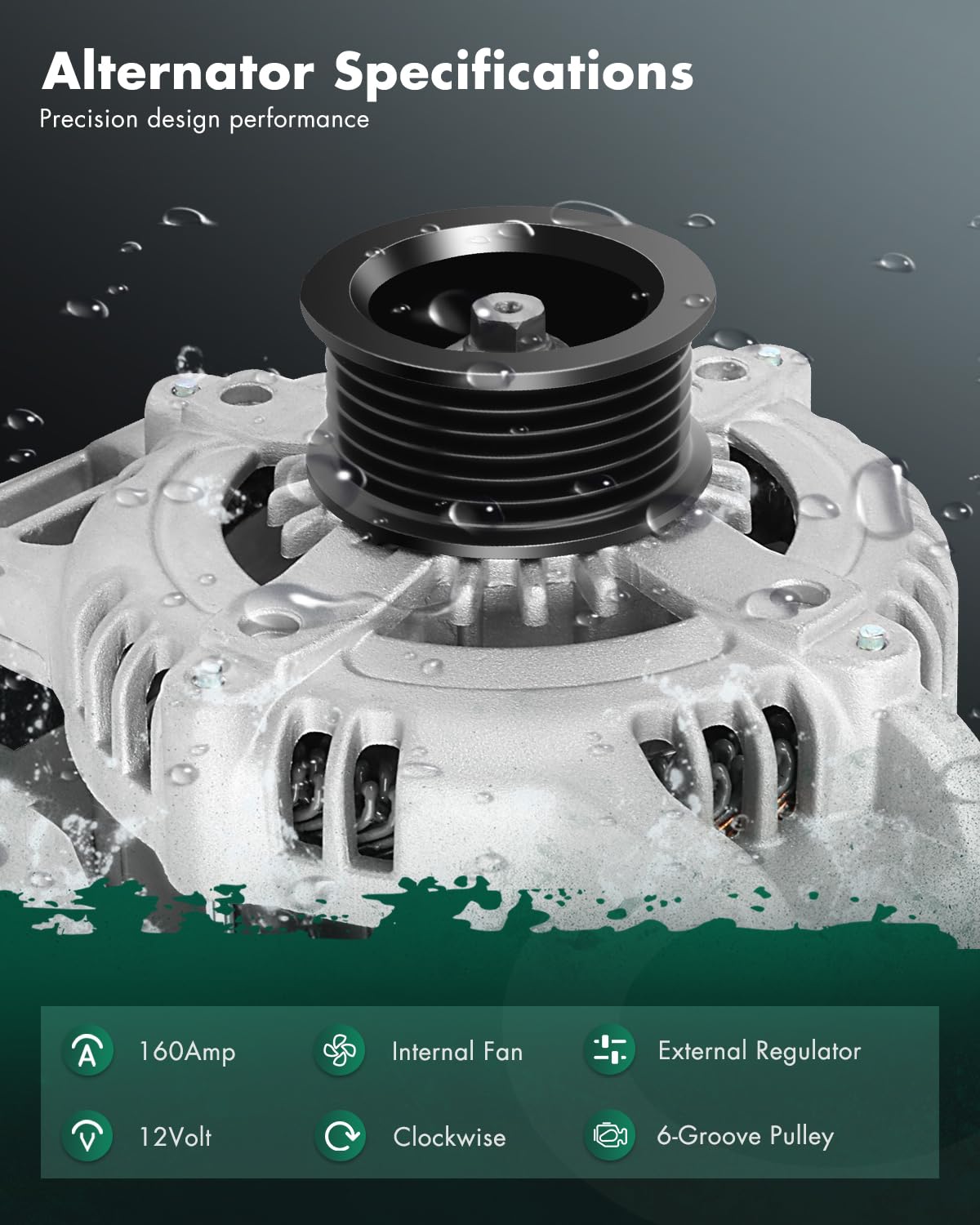 SCITOO Alternator Fits for Dodge for Charger 2006-2007, for Magnum 2005-2007 & for Chrysler 300 2005-2007, 2.7L 3.5L 5.7L 6.1L -