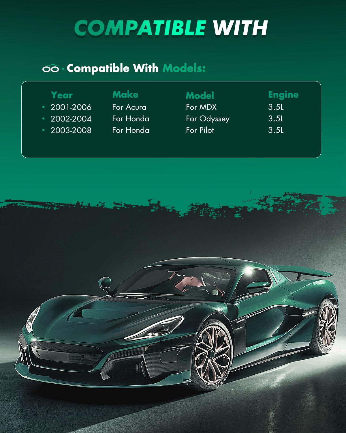 Scitoo D865 Ceramic Brake Pads Sets Rear Replacement For Acura Mdx 2001-2006,For Honda Odyssey 2002-2004,For Honda Pilot 2003-20