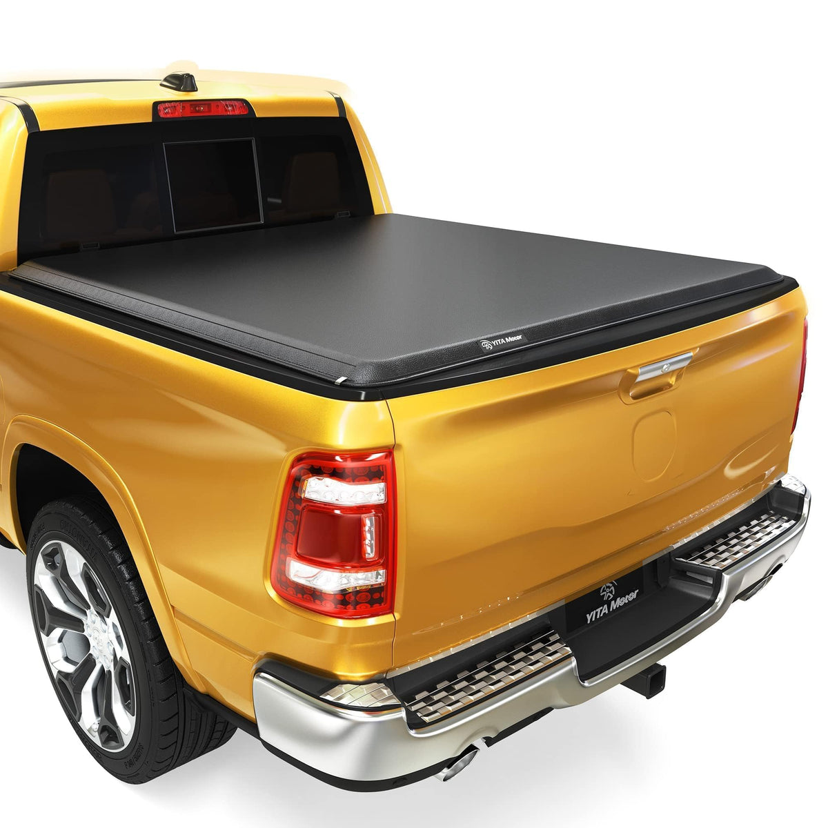 Yitamotor Soft Roll Up Truck Bed Tonneau Cover Compatible With 2003-2024 Dodge Ram 2500 3500, Fleetside 6.4 Ft Bed Without Rambo