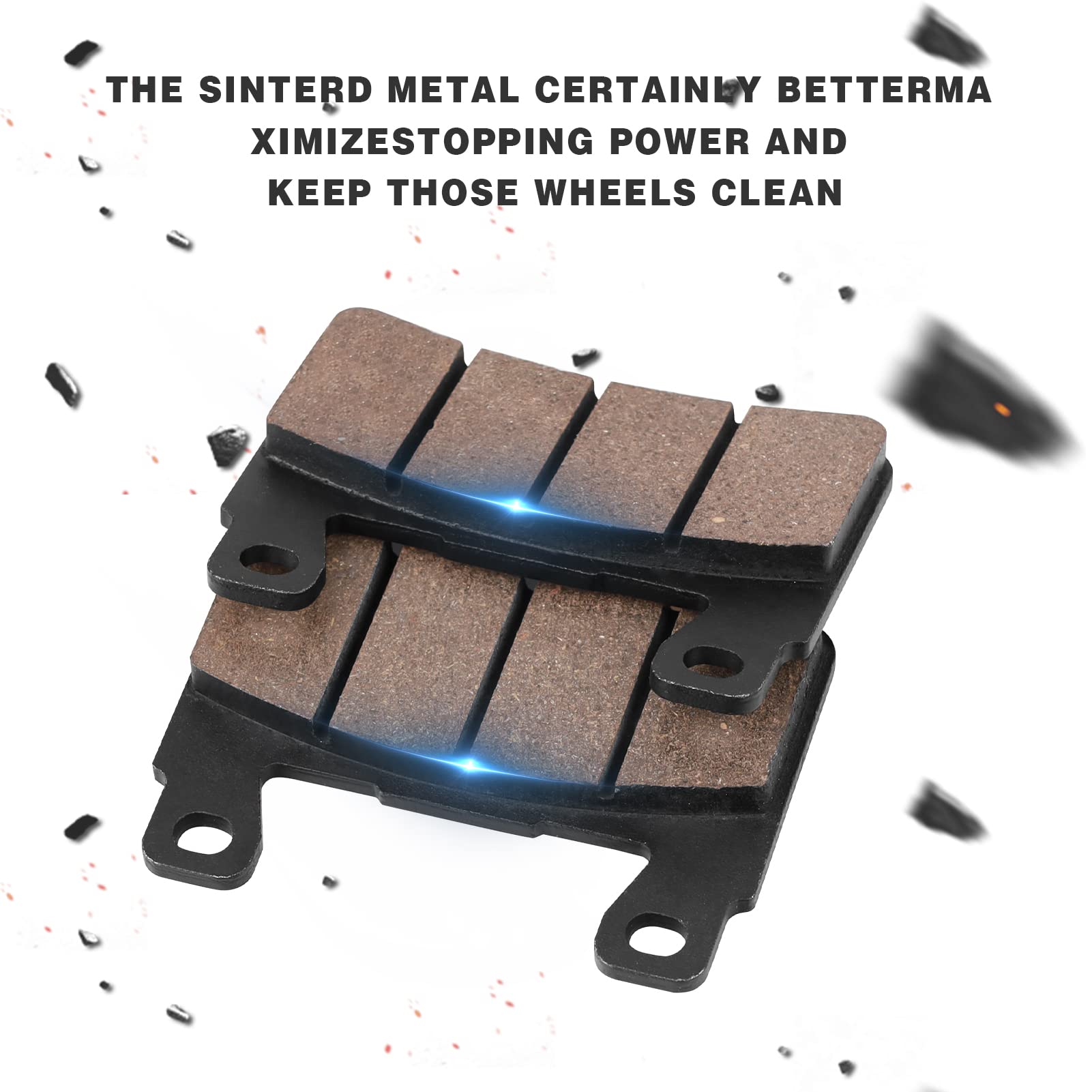 Sollon Front And Rear Brake Pads For Honda Cbr600 Rr 2003-2004 Cbr 600 F1 F2 F3 F4 F4I F5 F6 Sport 1999-2007 Cbr900Rr Fireblade 1998-2003 Cbr954 Rr 2002-2003 Cbr929 Rr 2000-2001