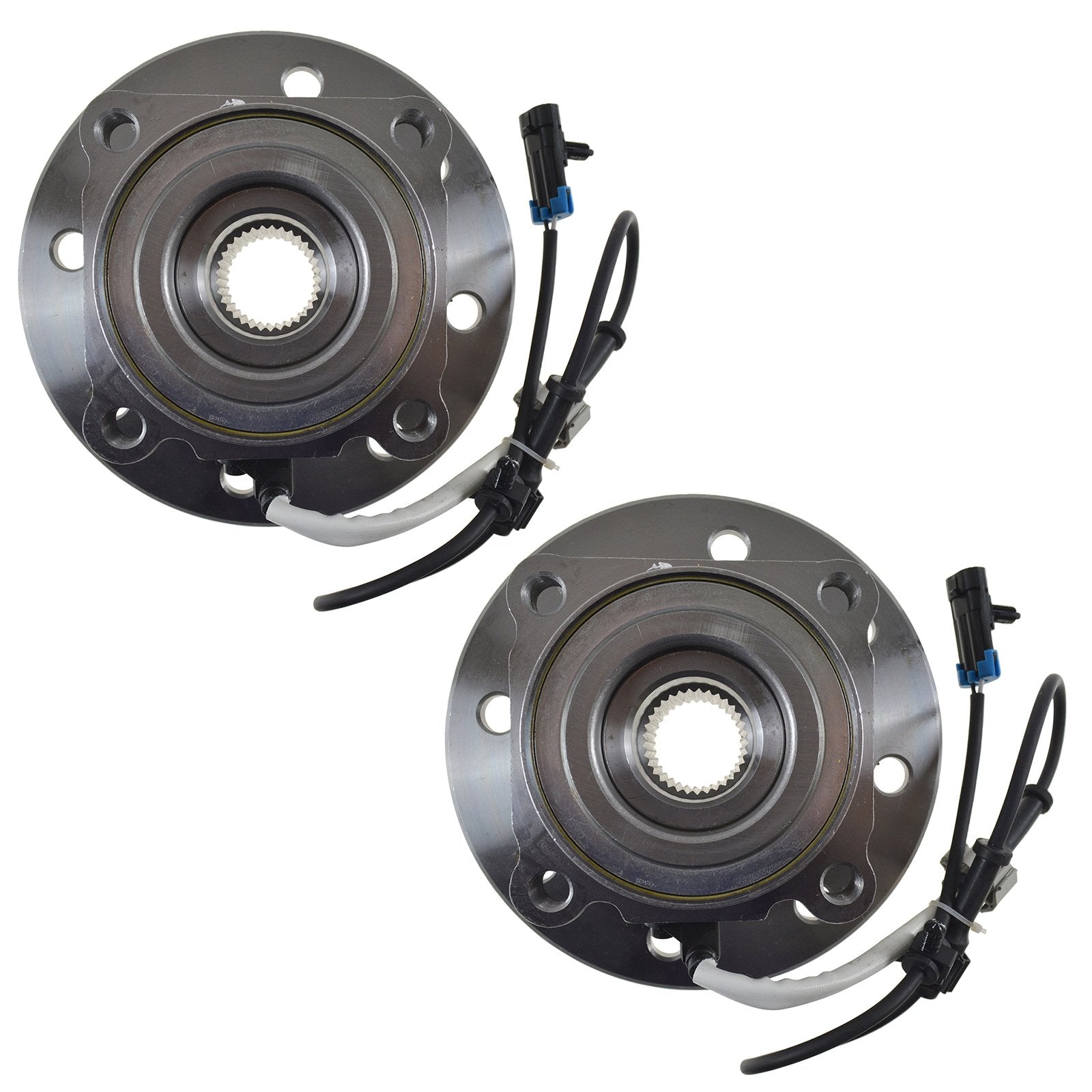 Trq Front Wheel Hub Bearings Assembly Set Compatible With 1996-1999 Chevrolet K1500 1997-1999 K1500 Suburban 1996-2000 K2500 K25