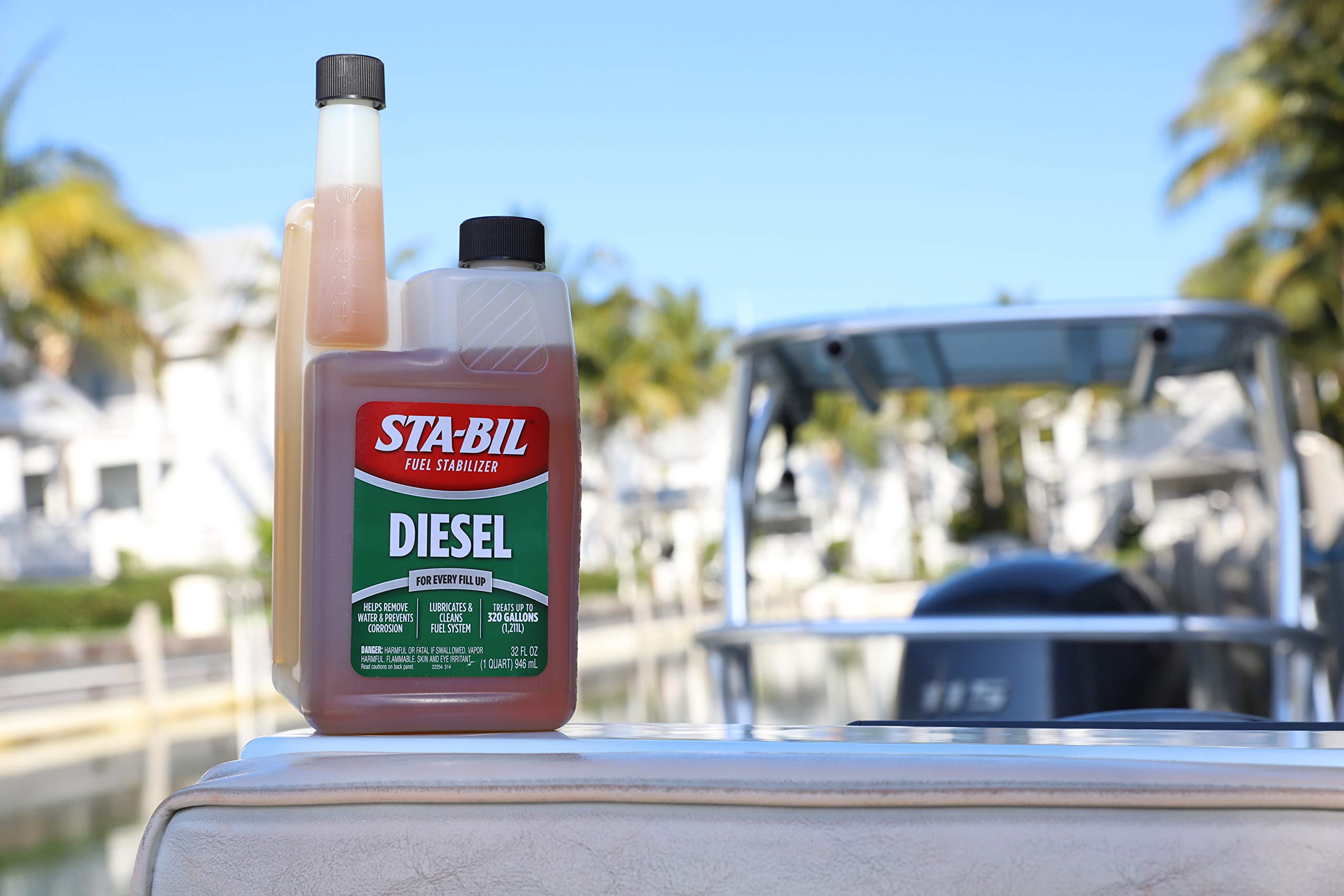 Sta-Bil Diesel Fuel Stabilizer And Performance Improver - Keeps Diesel Fuel Fresh For Up To 12 Months - Lubricates And Cleans The Fuel System - Treats Up To 320 Gallons Per 32 Fl. Oz. (Pack Of 4)