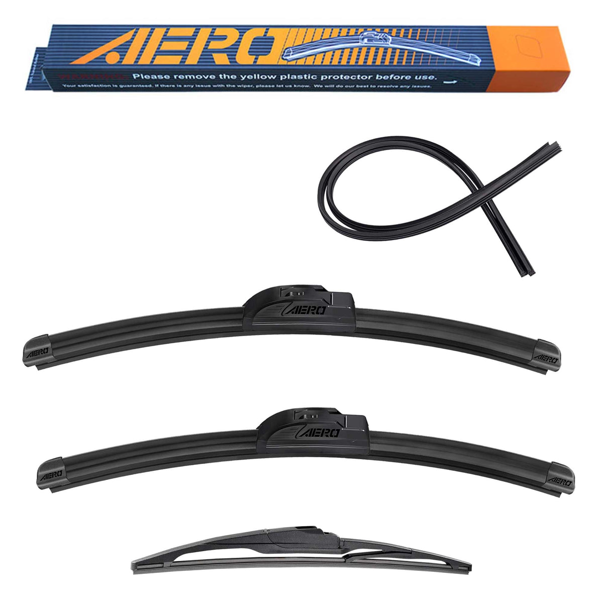 Aero Wipers Replacement For Toyota Highlander 2007 2006 2005 2004 2003 2002 2001, 22''+19'' Front + 12'' Rear, All-Season Windsh