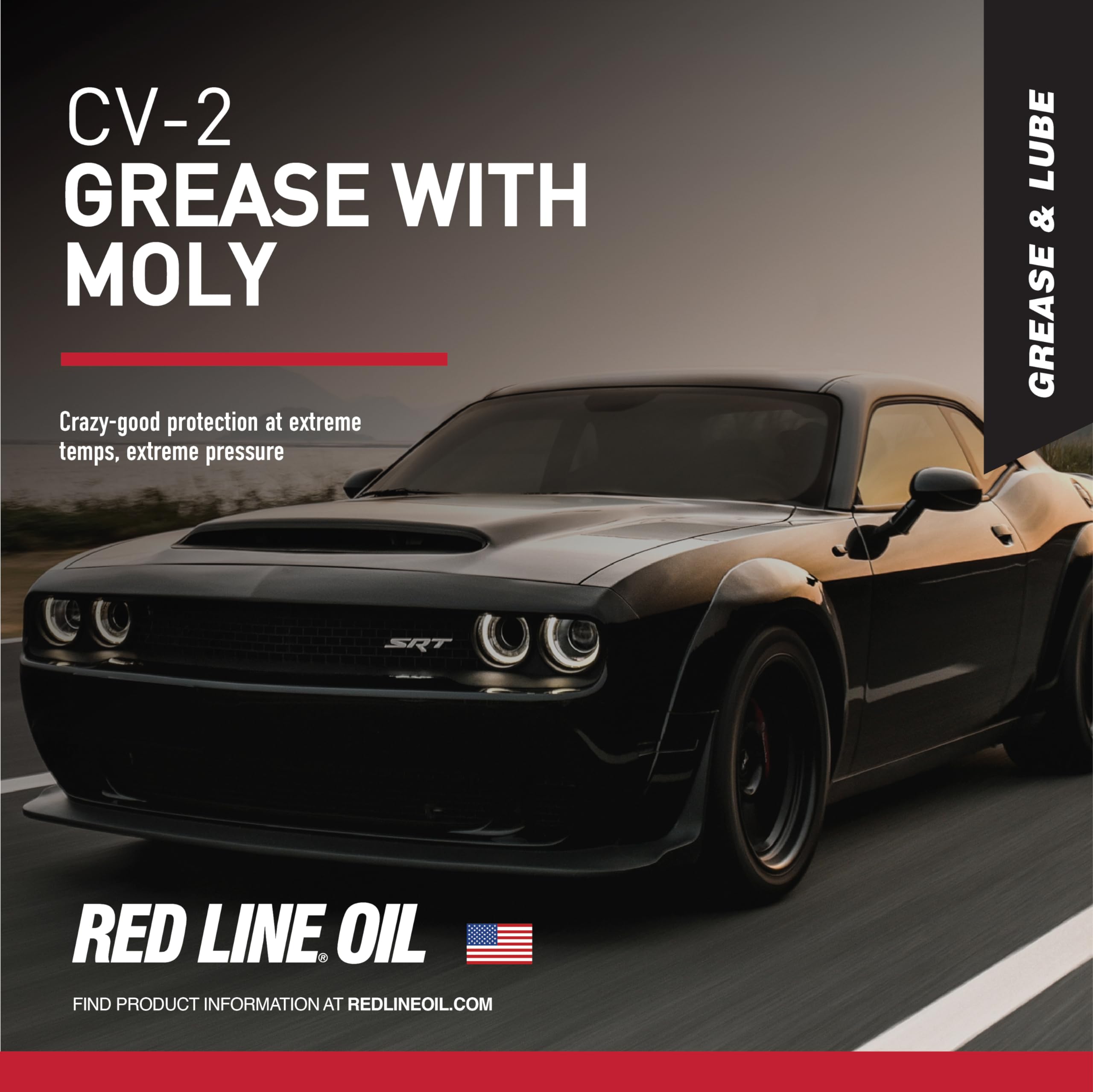 Red Line 80402 High Performance Cv-2 Synthetic Grease Cartridge With Red Moly - 14 Ounce Tube (4 Pack)