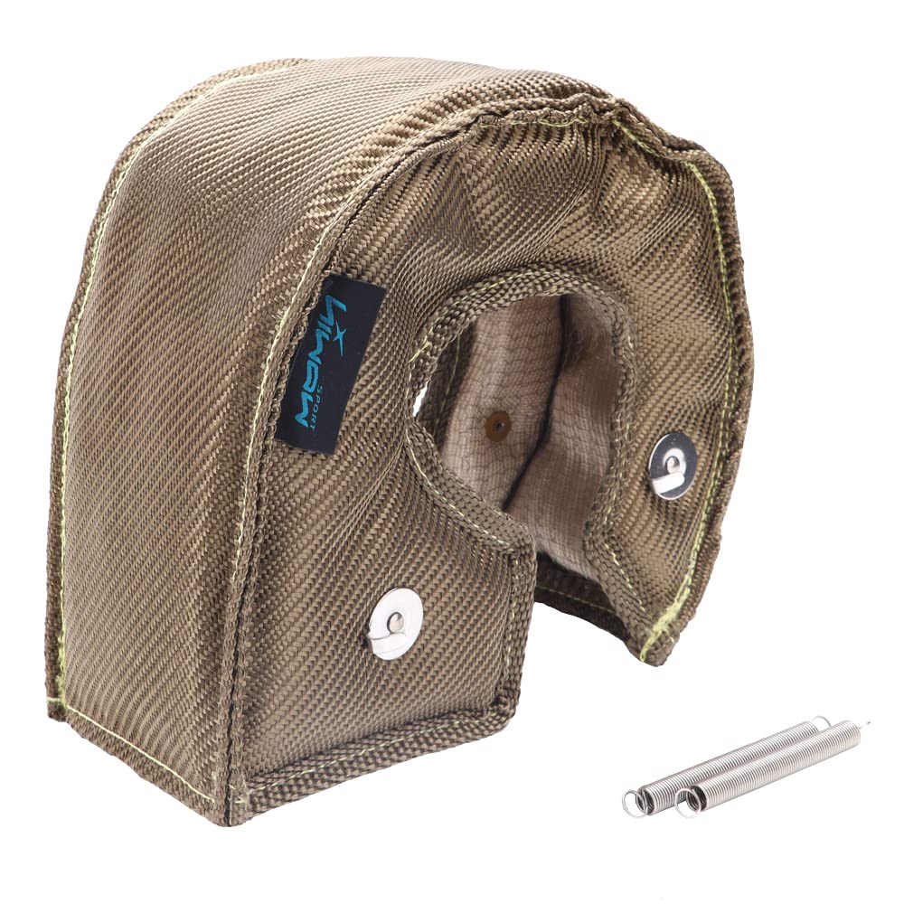 Hiwowsport Fireshield T4 Titanium Turbo Blanket T4 Cover Turbocharger Heat Shield Cover Fastener Springs For T4