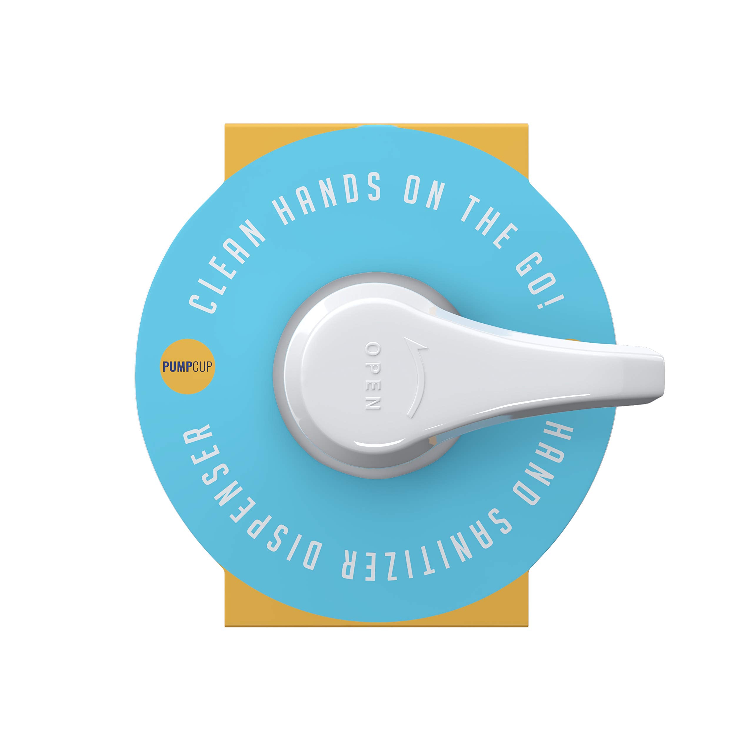 PumpCup Portable Hand Sanitizer Dispenser for Car Cup Holders (Smiley Face)