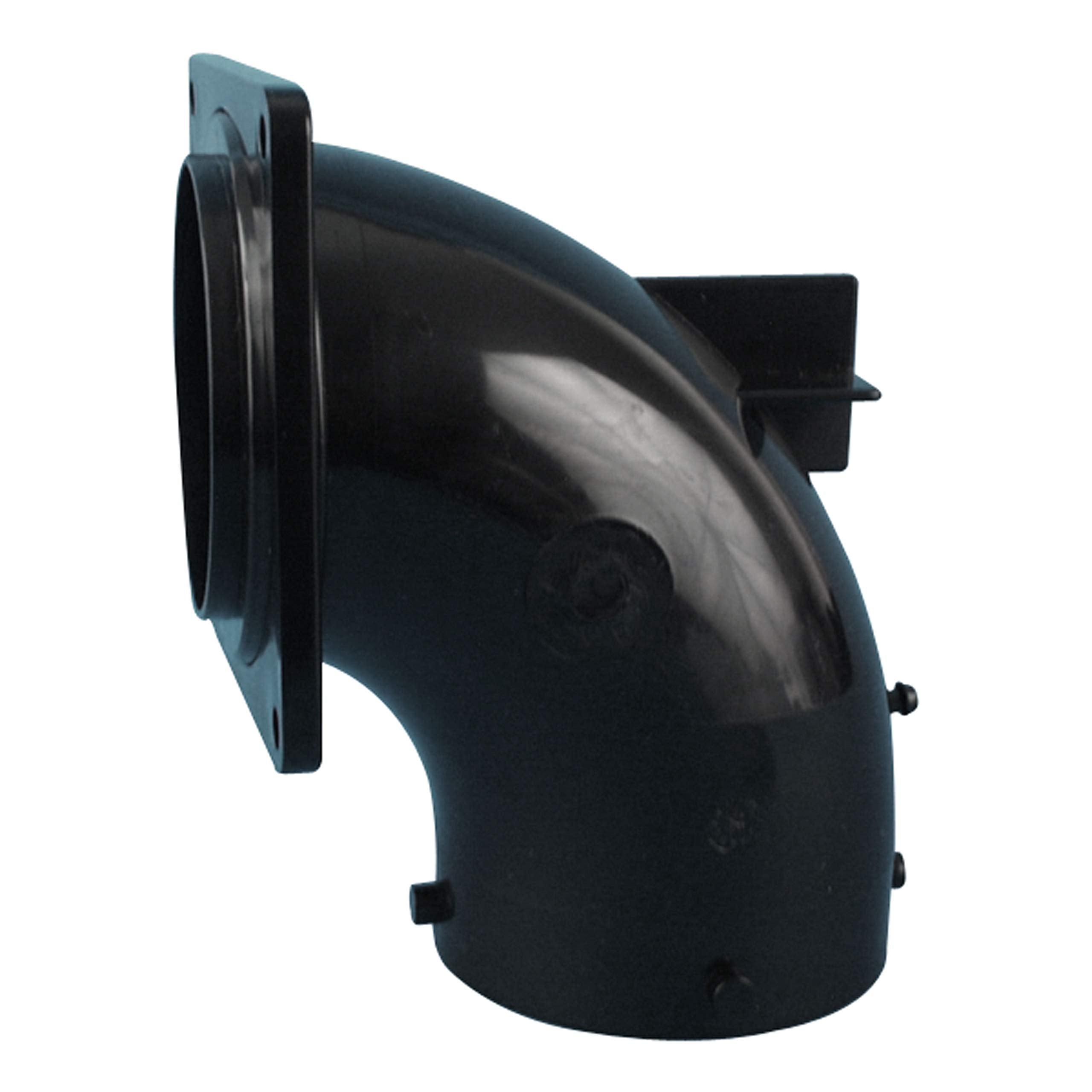 Valterra T1035 Flanged Valve Fitting - 90 Ell, 3'' Bayonet X 3'' Rotating Flange , Black