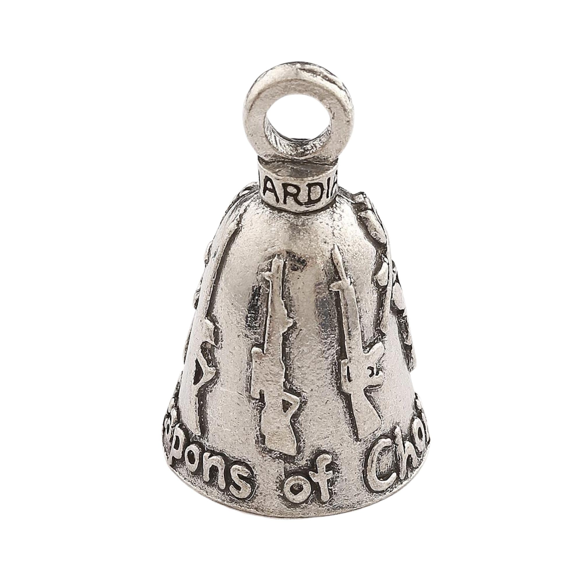 Guardian Bell Weapons Of Choice Good Luck Bell W/Keyring & Black Velvet Gift Bag | Motorcycle Bell | Lead-Free Pewter | Good Luc