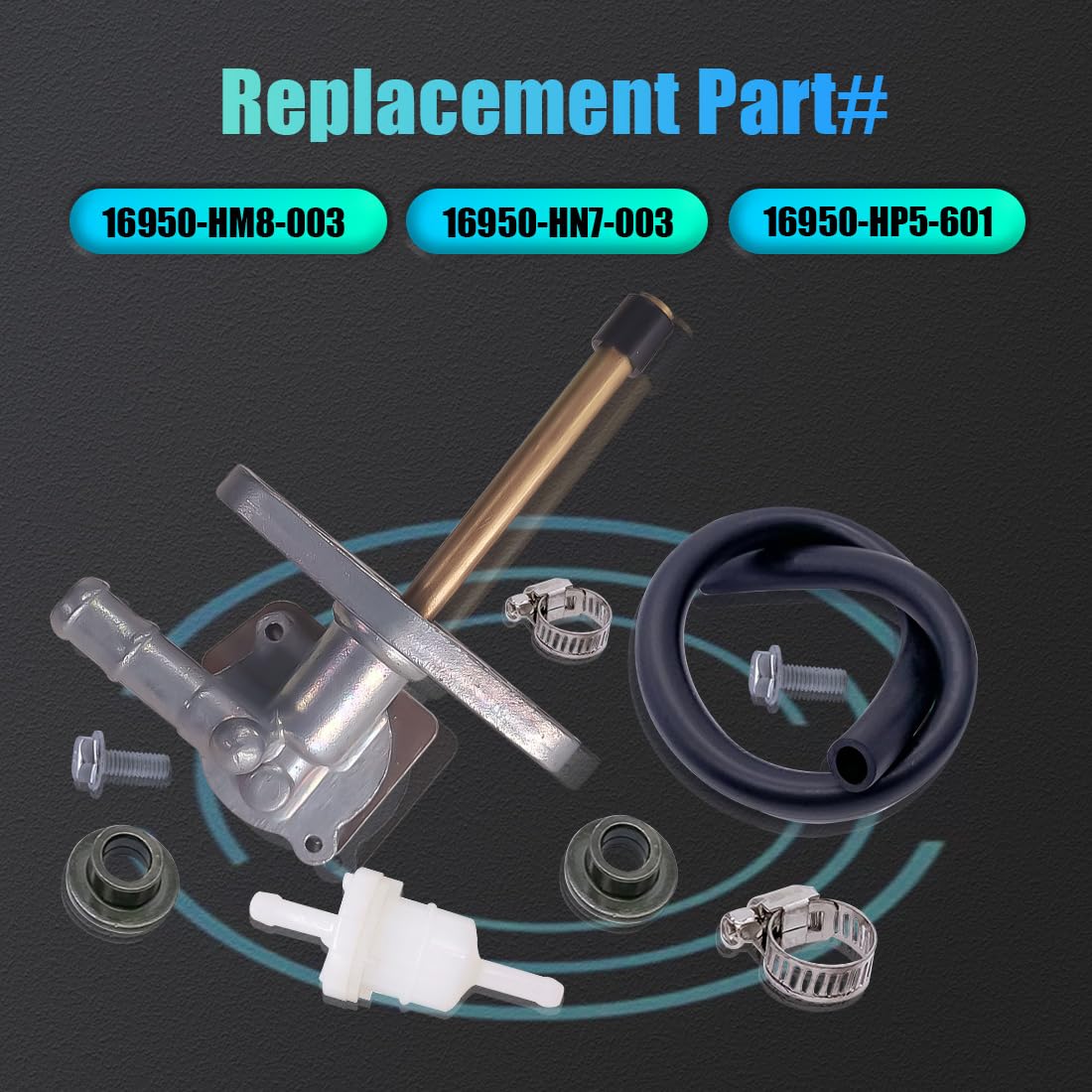 Fuel Valve Switch Petcock Fits For Honda Atv Rancher 350 400 420 450 500 650, For Honda Atv Four Wheeler Fuel / Gas Tank Petcock Valve-On / Off / Reserve Foreman Trx450 Trx500 Trx650 1998-2014