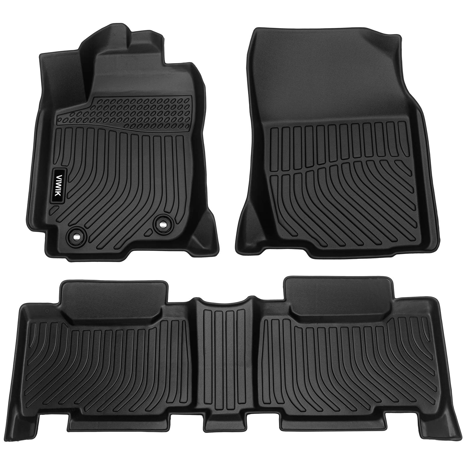 Viwik Floor Mats For Toyota Rav4 2013-2018 (Not For Hybrid), Car Mats All Weather Custom Floor Liners Full Set Include 1St And 2
