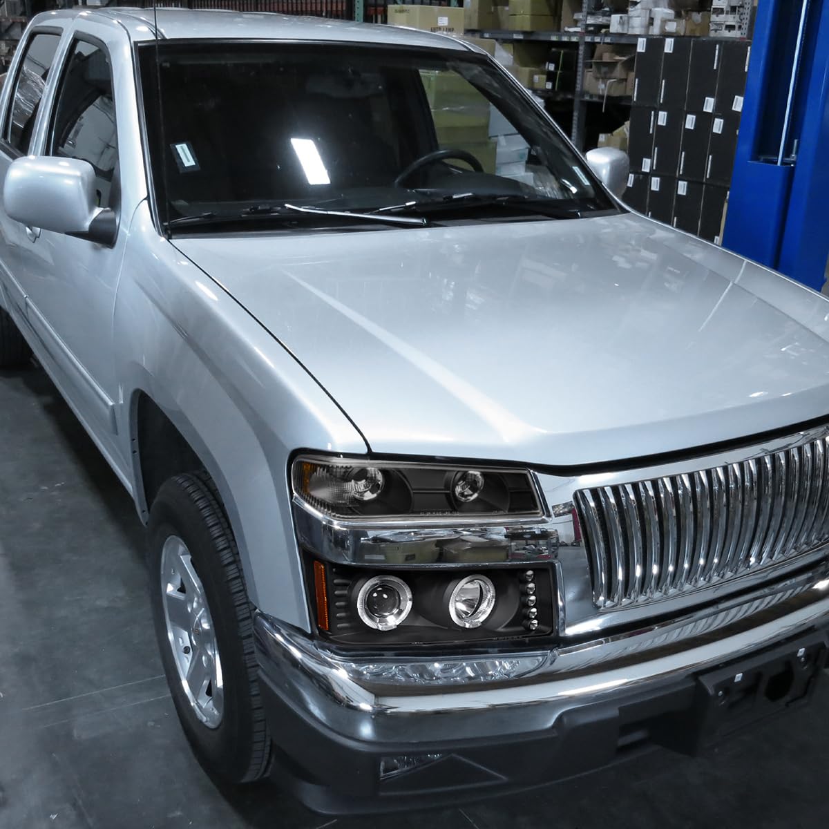 Spec-D Tuning Black Housing Clear Lens Bumper Corner Lights Compatible With 2004-2012 Chevy Colorado Gmc Canyon L+R Pair Assembl