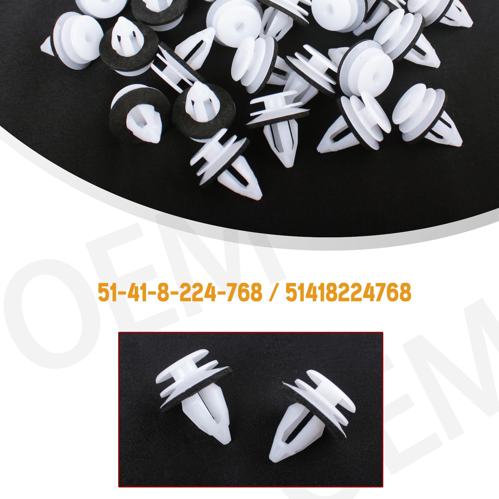 Xislet 120Pcs Door Trim Panel Retainer Clips Compatible With Bmw 3 5 7 Series E36 E34 E38 E39 M3 X1, X3, X4, X5, X6 Replace 5141