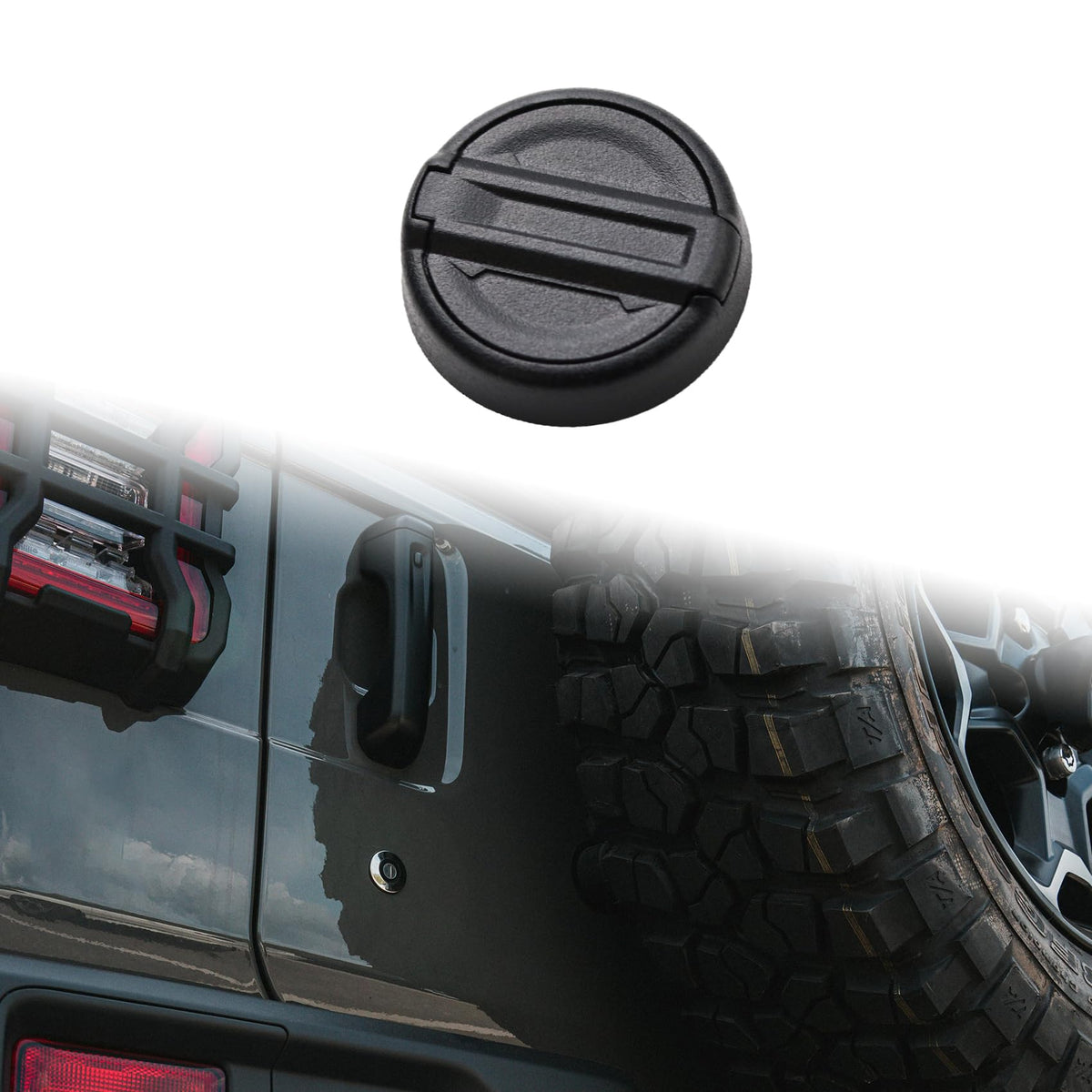 Brvtek For Jeep Keyhole Cover, For 2018-2024 Jeep Wrangler Jl, Door Lock Cover For Wrangler, Tailgate Door Keyhole Cover 1 Pcs,