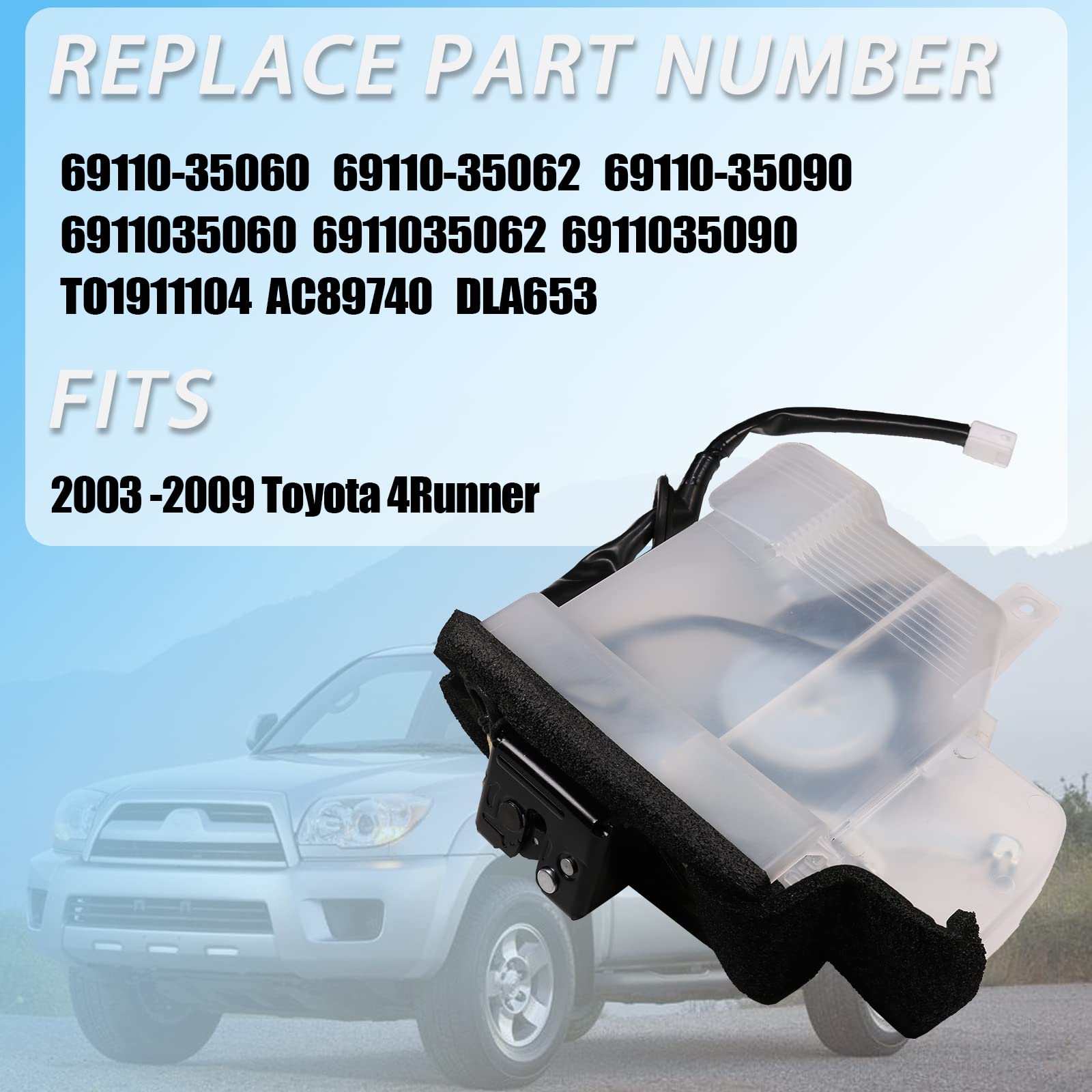 Dicmic Rear Gate Hatch Latch Tailgate Lock Actuator Motor Compatible With 2003-2009 Toyota 4Runner 4.0L 4.7L Replace# 69110-35060, 69110-35062, 69110-35090