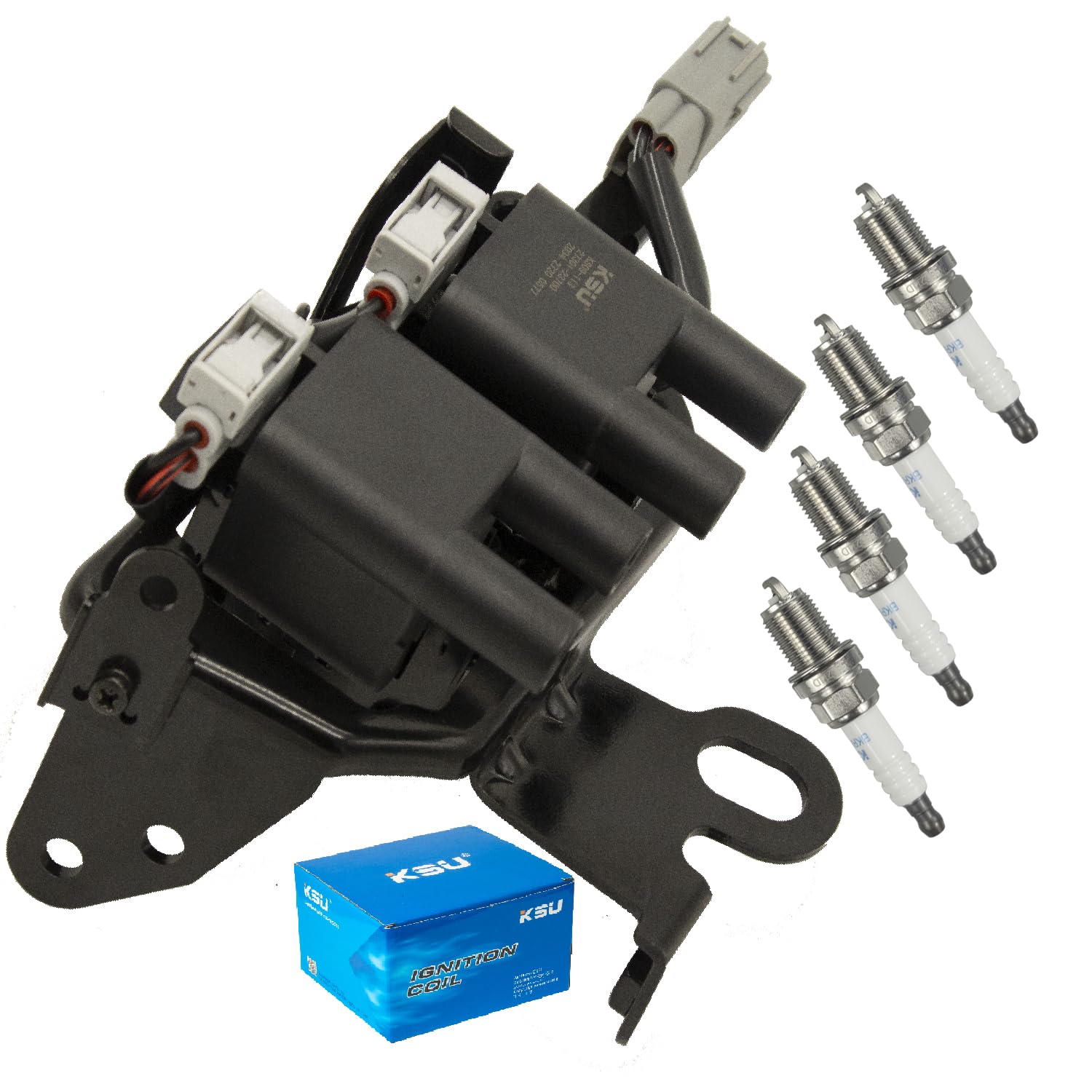 Ksu Coil Pack & Spark Plug Compatible With Hyundai Tucson 2.0L L4 2005 2006 2007 2008 2009