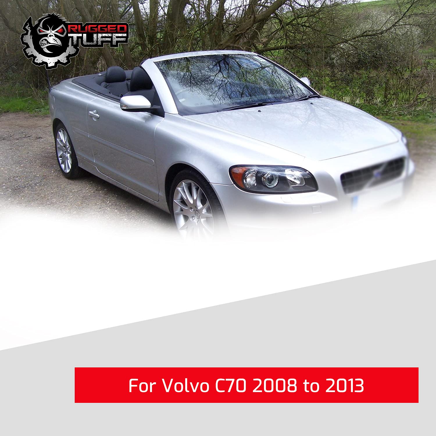 Exactafit 8225R Passenger Side Mirror Glass Replacement Repair Compatible With 2007-2014 Volvo C30, C70, S40, S60, S80, V50, V70