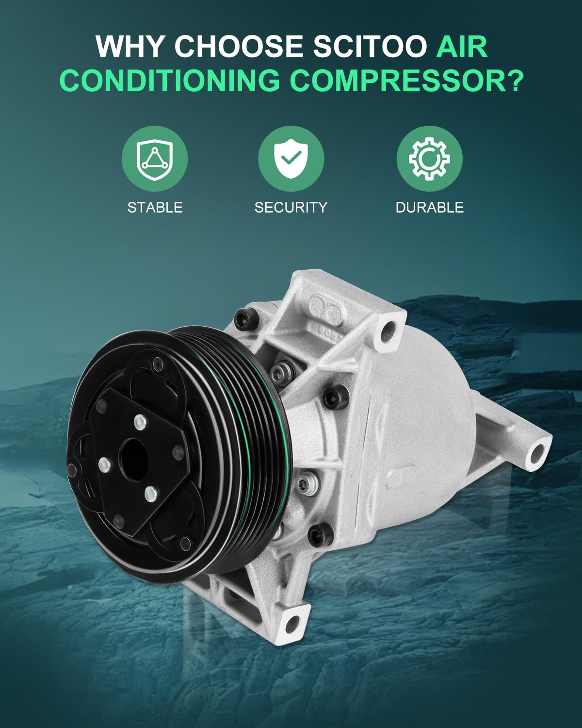 Scitoo Ac Compressor For N-Issan Juke Versa Versa Note 1.6L 2011-2018