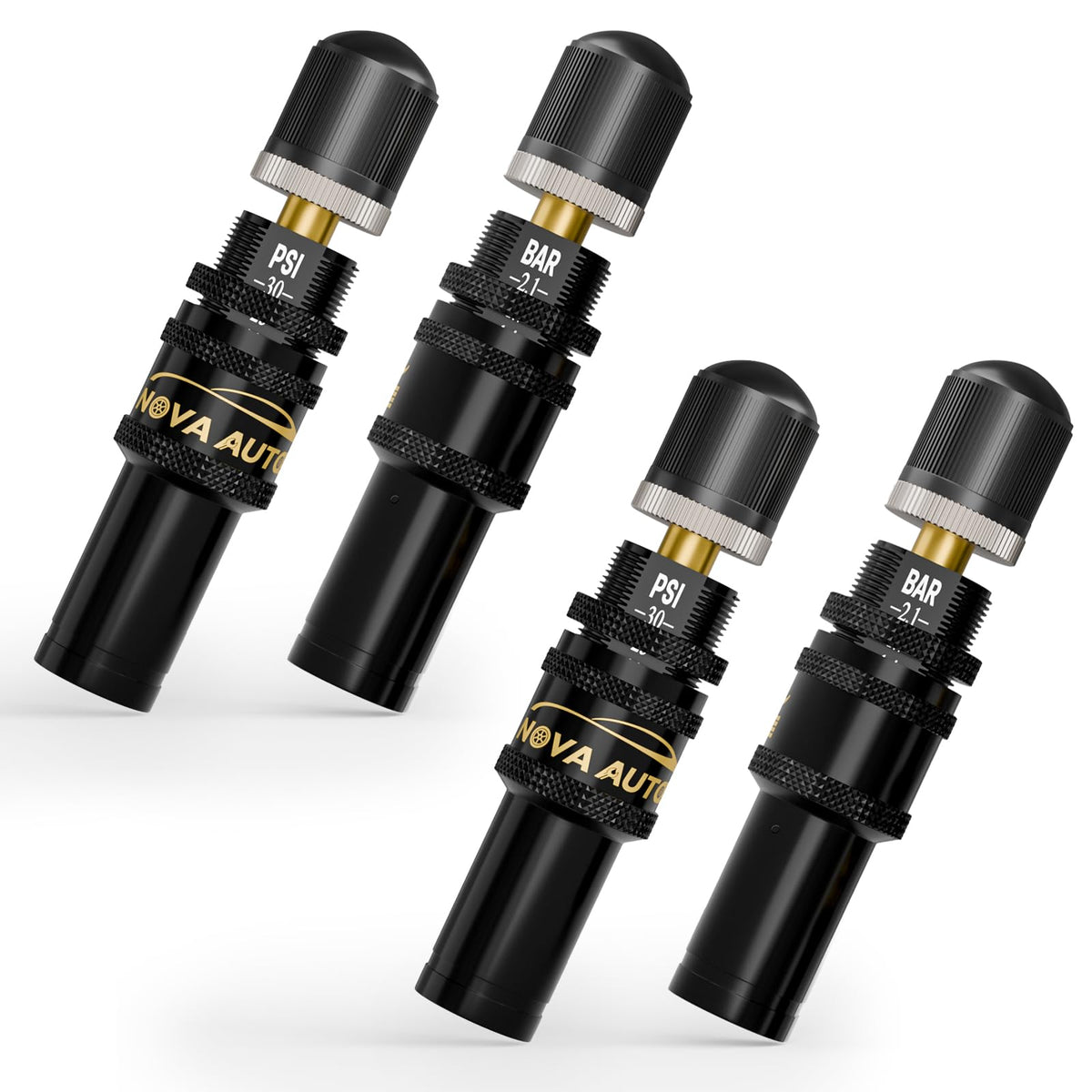 NOVA AUTO 4PCS Adjustable Auto-Stop Tire Deflator Kit 10-30 PSI, Air Down Tire D WBCARB0F1MQBZ1R