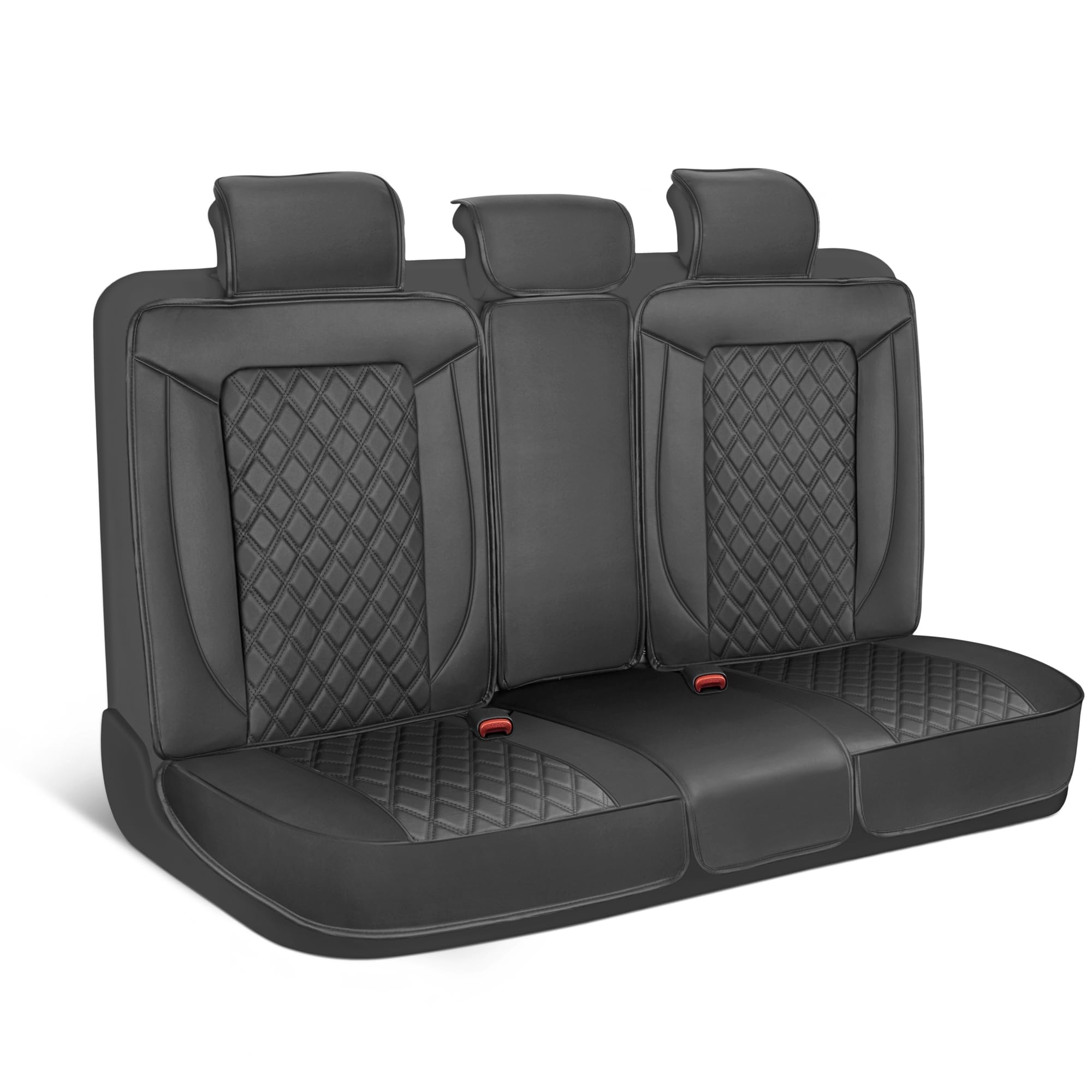 MotorBox Prestige Premium Seat Covers, Semi-Custom Fit Black Car Seat Covers for Rear Bench Automotive Interior Cover for Car Tr