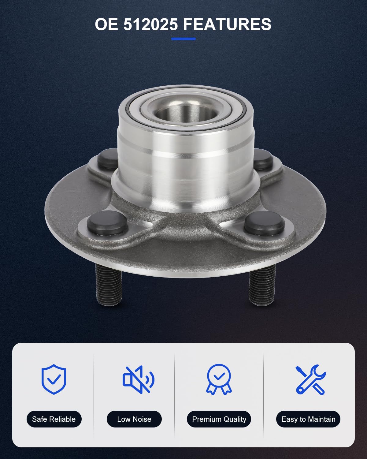 ECCPP Replacement for 2 pair Rear Wheel Hub Bearing For Nissan Tsuru GS I Austero, Nissan 200SX, Nissan Lucino, Nissan Tsubame,