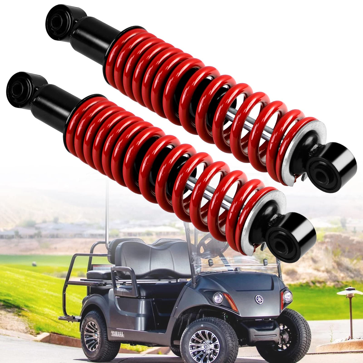 Yamaha Heavy Duty Rear Shock Absorber With Spring For G29 Drive, G22, G20, G19, G16 And G14 Gas And Electric Golf Cart Oem Jn4-F2210-00,Jn3-F2210-00,Extended Length 14'