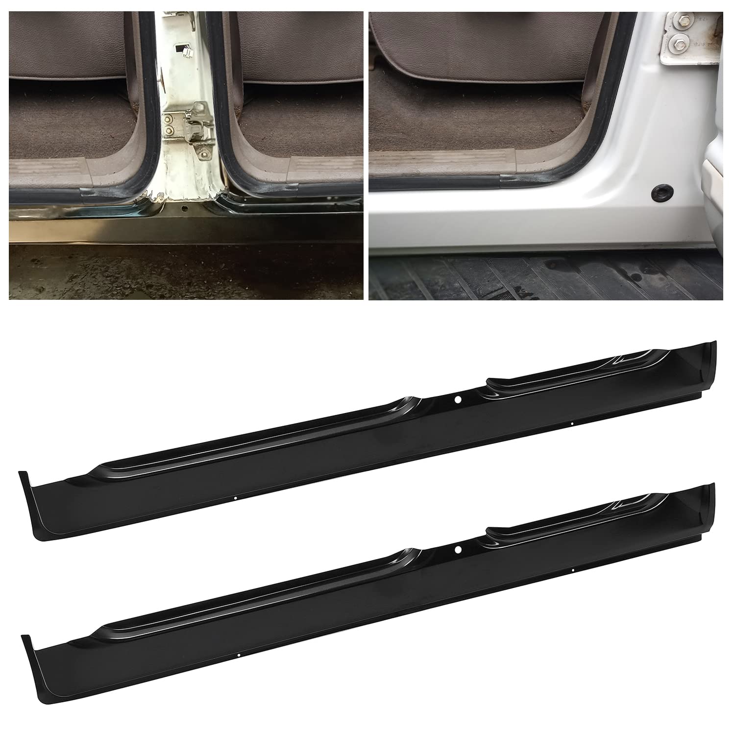 Kuafu Outer Rocker Panel Compatible With 2002-2009 Dodge Ram 1500 2500 3500 4Dr Quad Cab Pickup Driver & Passenger Side