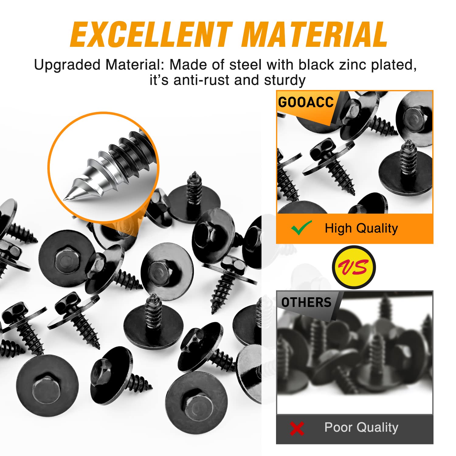 Gooacc 25Pcs Hex Head Sems Screws M4.8-1.61 X 16Mm Engine Shields Splash Guard Bumper Cover Replacement For Bmw 128I 135I 228I 2