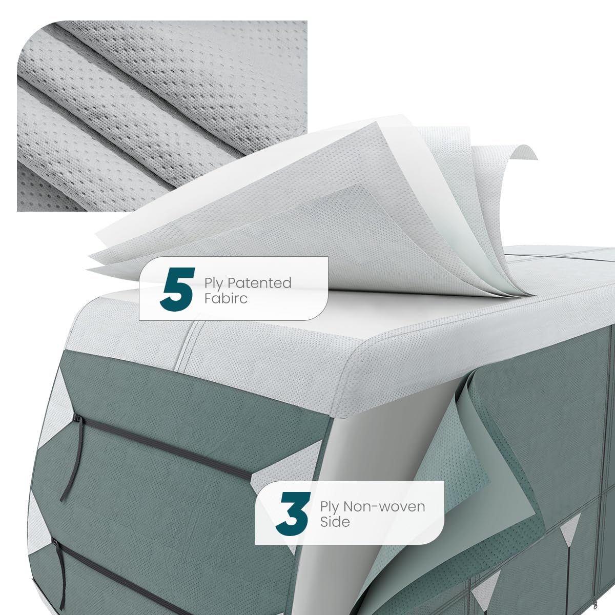 King Bird Upgraded Travel Trailer Rv Cover, Heavy Duty 5 Layers Anti-Uv Top Panel, Durable Camper Cover, Fits 22'- 24' Motorhome