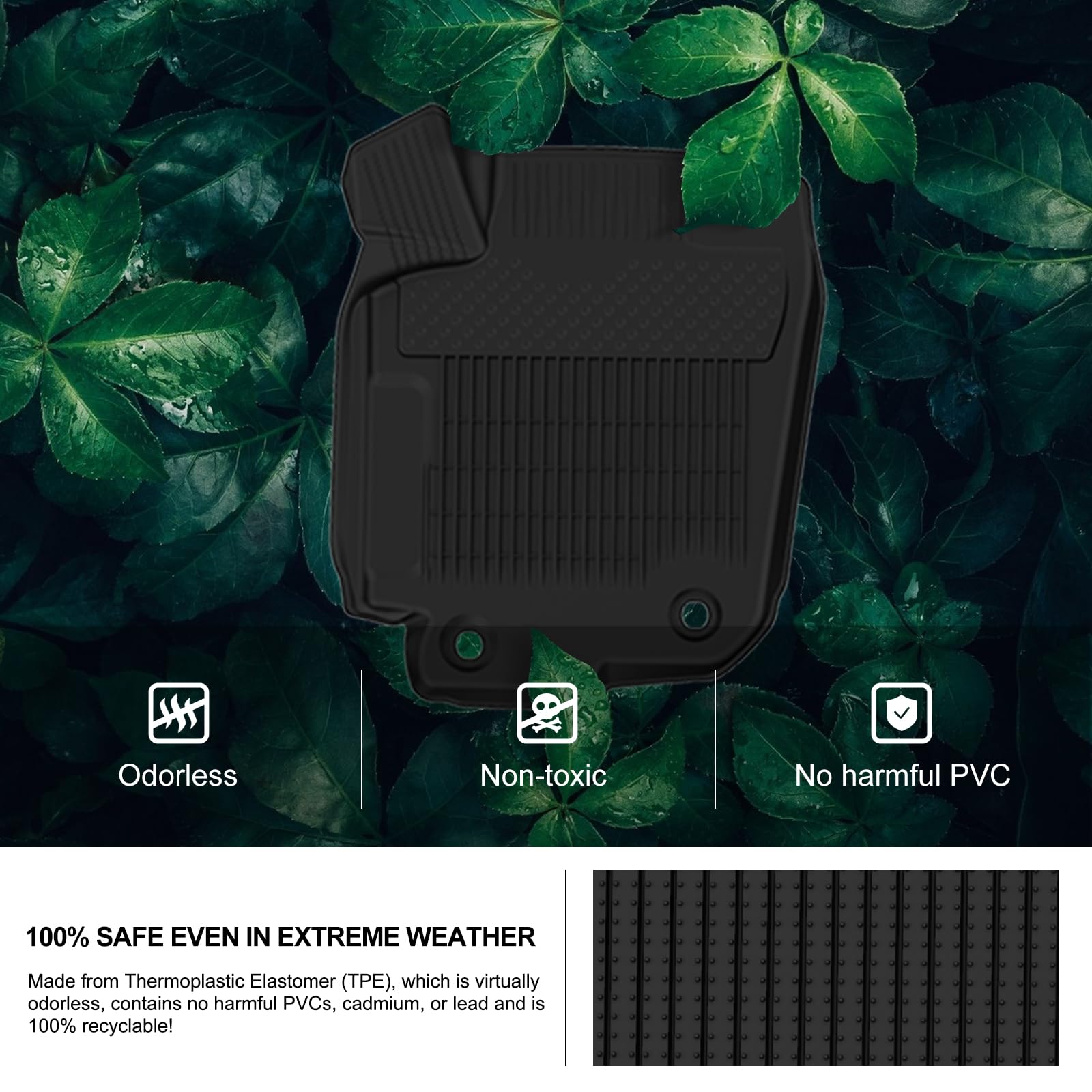 Kiwi Master Floor Mats & Cargo Mat For 2013-2018 Toyota Rav4 Oem Replacement Pt908-42165-20 Pt908-42135 All Weather Mat Front Re