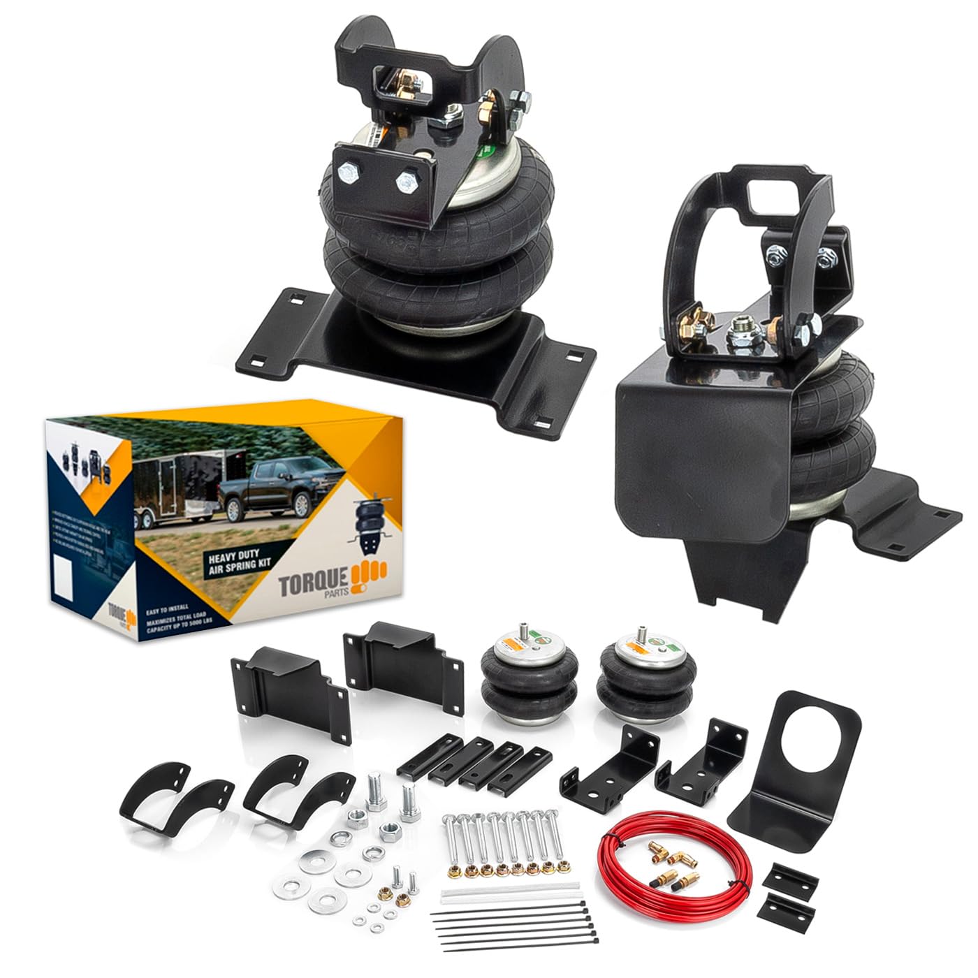 Torque Airbag Air Bag Suspension Kit For 2005-2023 Toyota Tacoma 2Wd 4Wd And Prerunner 2Wd Rear Helper Bag Spring Towing 5000 Lbs (Replaces Firestone Ride Rite 2407) (Tr2407)