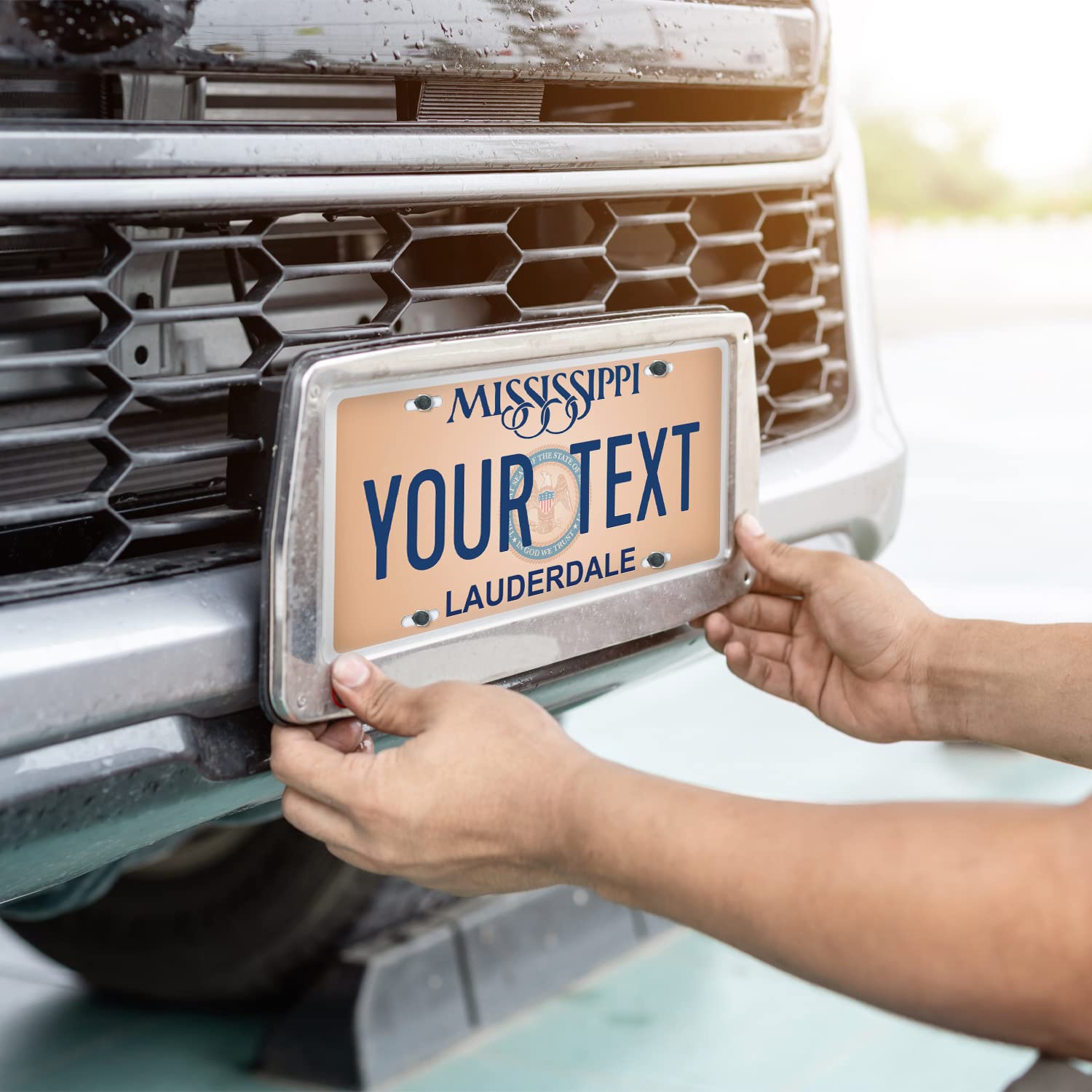 Sigo Signs Custom Mississippi License Plate - 6x12 Inches, Rust-Free Aluminum, Fade Resistant, Personalized Car Sign