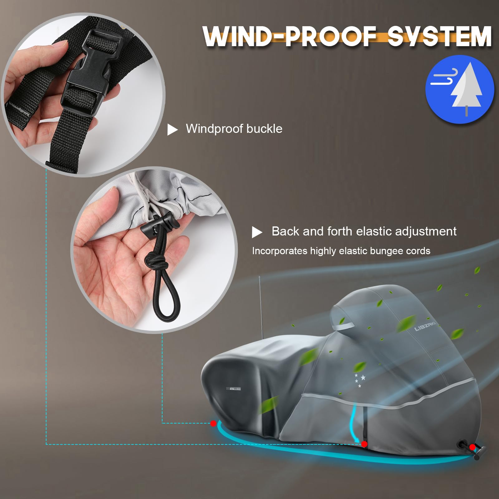 Motorcycle Cover Li Libzaki 600D Heavy Duty Storage All Season Universal Weather Waterproof Outdoor Protection 96'' Xxl Vehicle