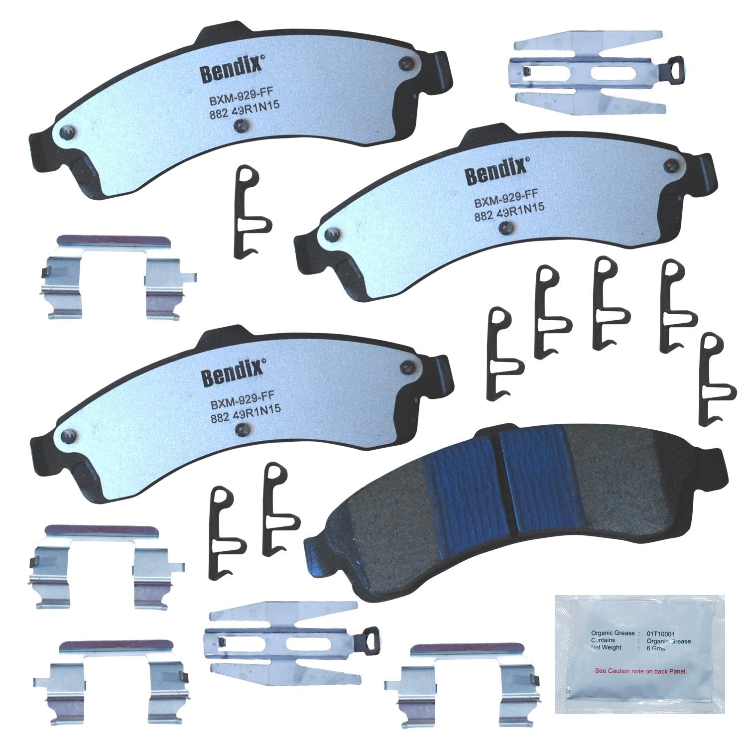 Bendix Fleet Metlok Mkd882Fm Semi-Metallic Front Brake Pads For Select Models Buick Rainier,Chevrolet Ssr,Trailblazer,Trailblaze