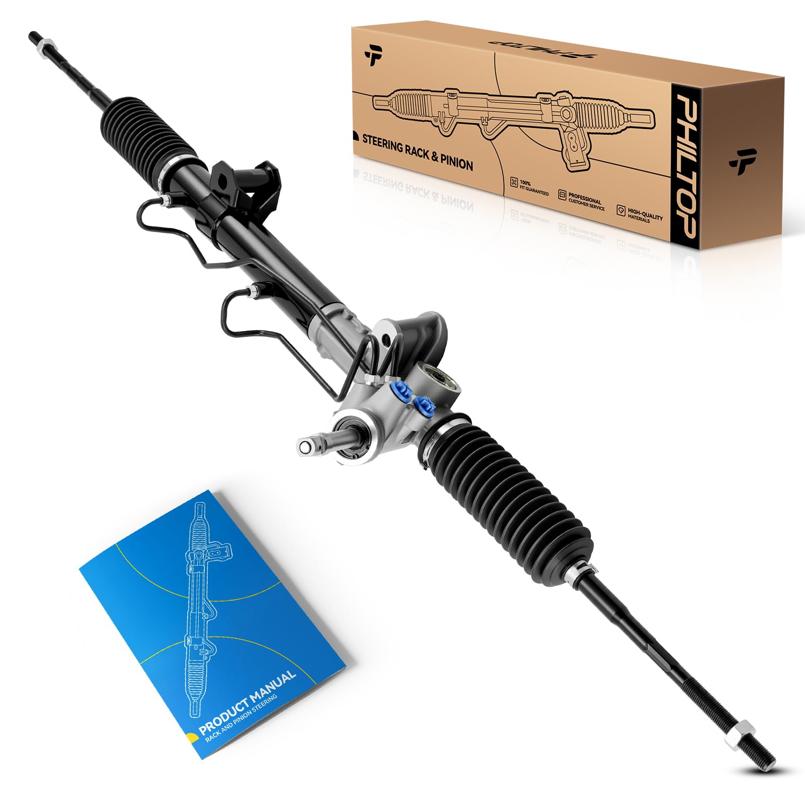 PHILTOP Hydraulic Power Steering Rack and Pinion Fit for 11-17 Patriot 2.0L 2.4L 4WD/Compass 2.0L 2.4L 4WD, 07-10 Patriot & Comp