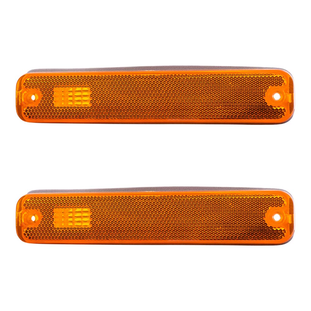 Brock Replacement Pair Of Front Signal Side Marker Lights Lamps Compatible With 1973-1979 F100 F150 F250 Pickup Truck