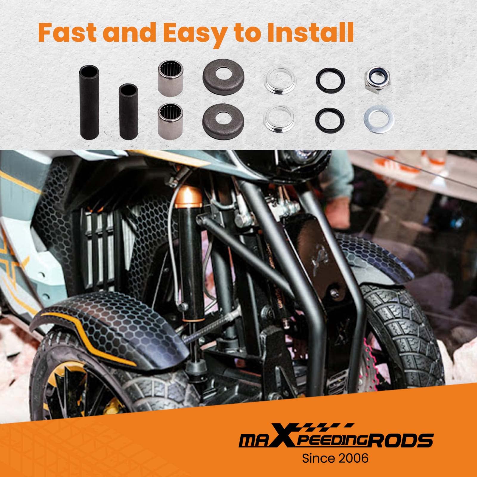 Tuningsworld Swing Arm Bolt Kit Swingarm Pivot Bolt With Sleeve Seals Bearings Set Kit For Honda 400Ex 400 Ex