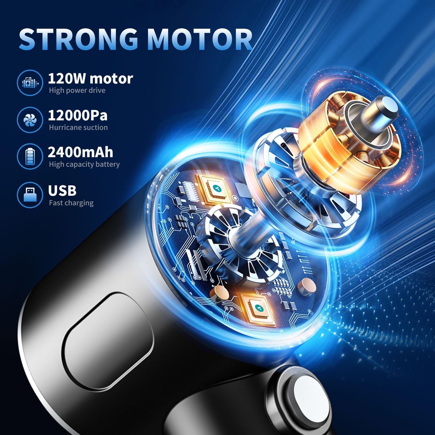 3 in 1 Keyboard Vacuum Cleaner, 12000PA High Power Handheld Car Vacuum, Cordless Portable Mini Table Vacuum Cleaner, Compressed