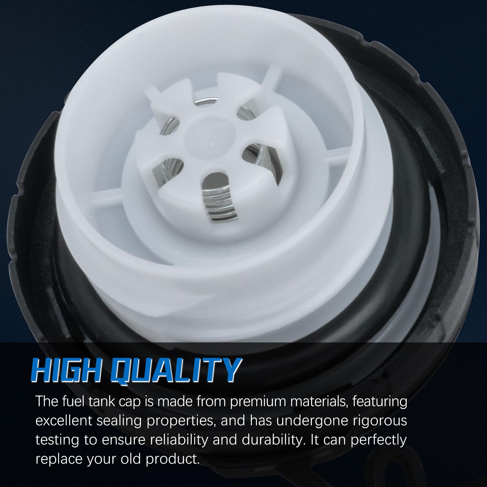 VINMS Gas Cap for Toyota, Lexus, Scion - 77300-06040, Black, Plastic, Fits 2004-2016 Camry, 4Runner, RAV4,