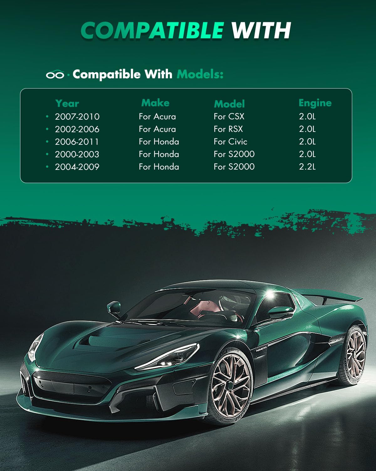 Ceramic Brake Pads Kits,SCITOO 8pcs Brakes Pads Set fit for 2007-2010 for Acura CSX,2002-2006 for Acura RSX,2006-2011 for Honda